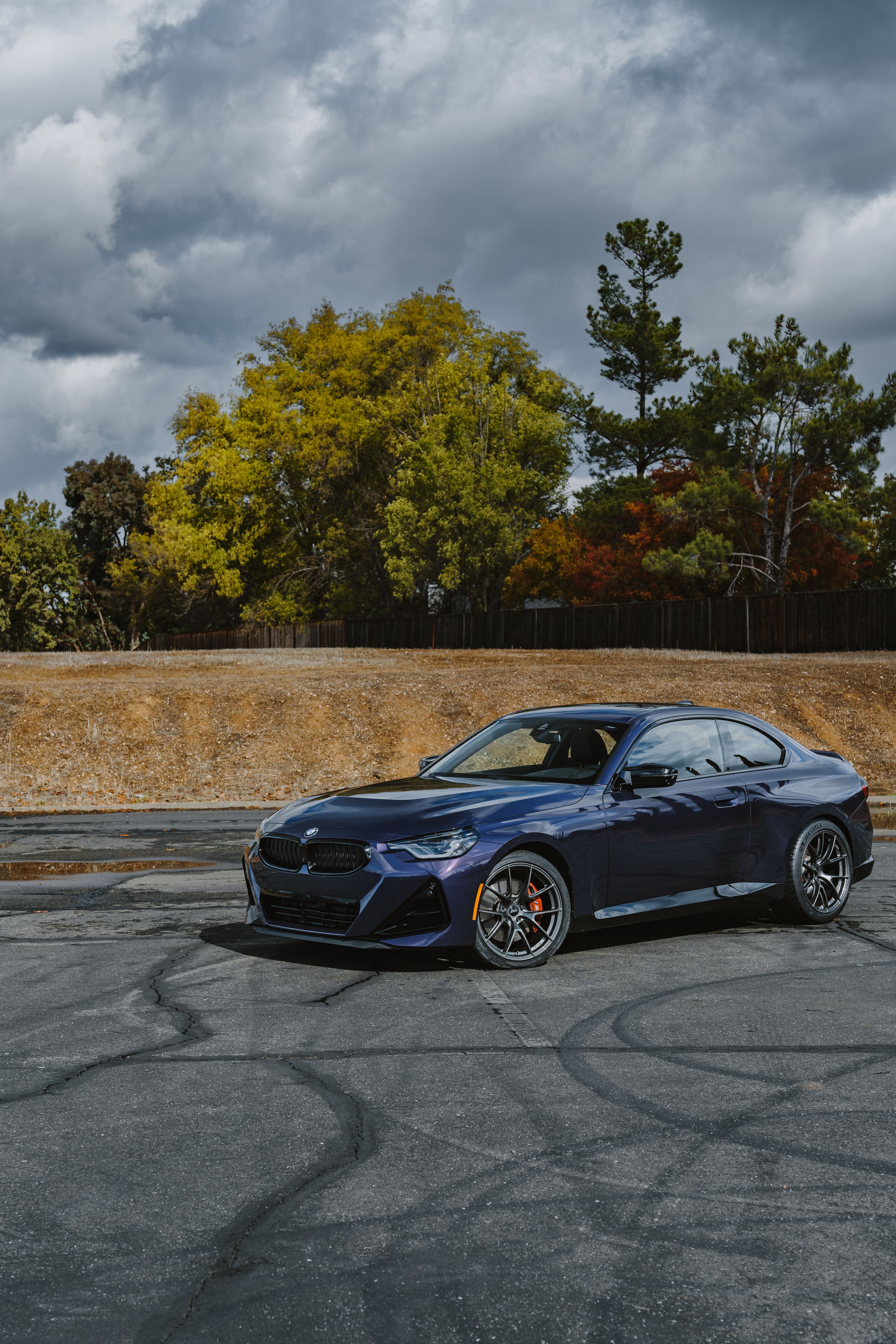 Purple BMW G42 2 Series with 19" VS-5RS Apex wheels in Anthracite