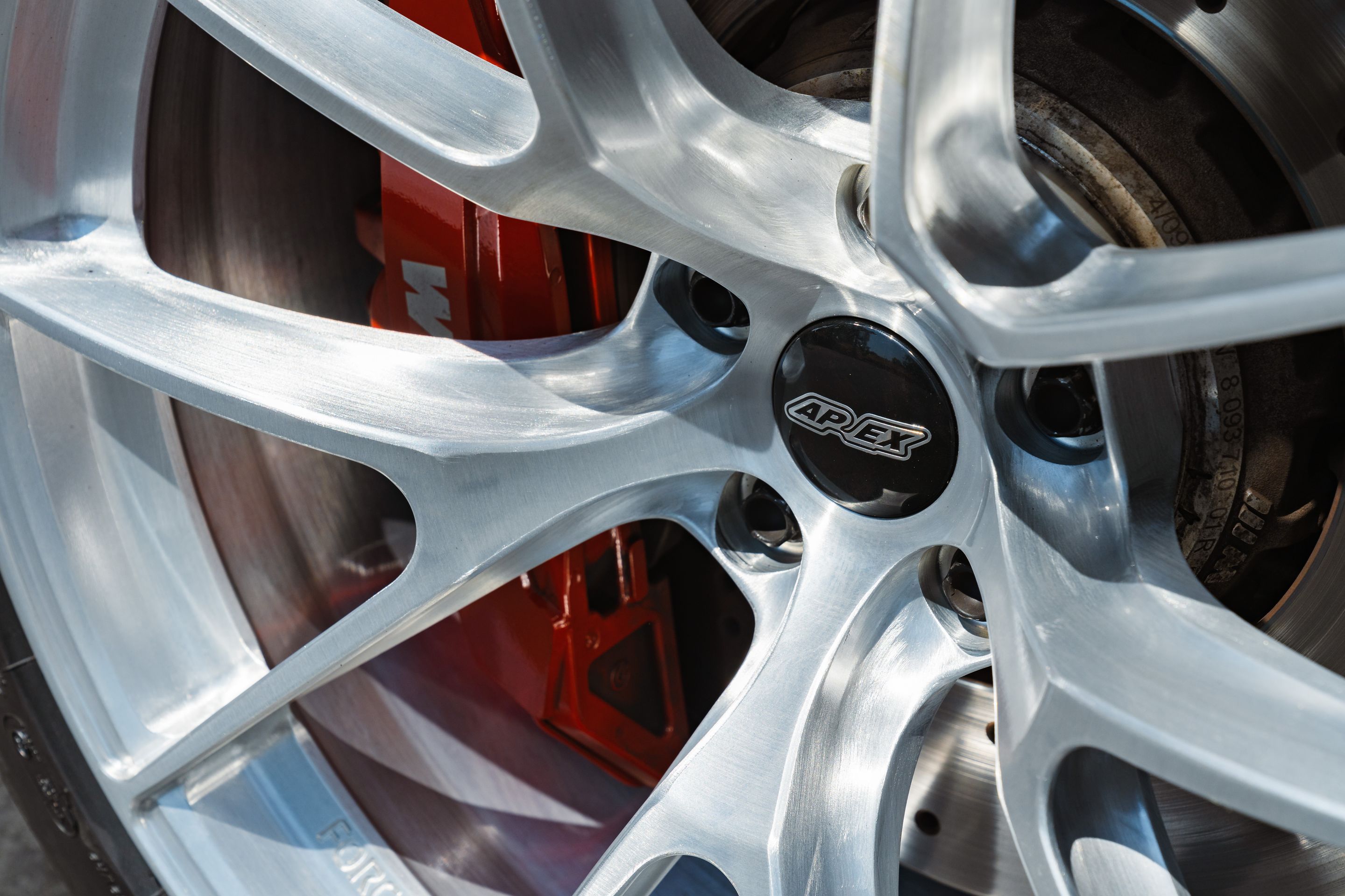 Grey BMW G80 M3 with 19"/20" VS-5RS Apex wheels in Brushed Clear