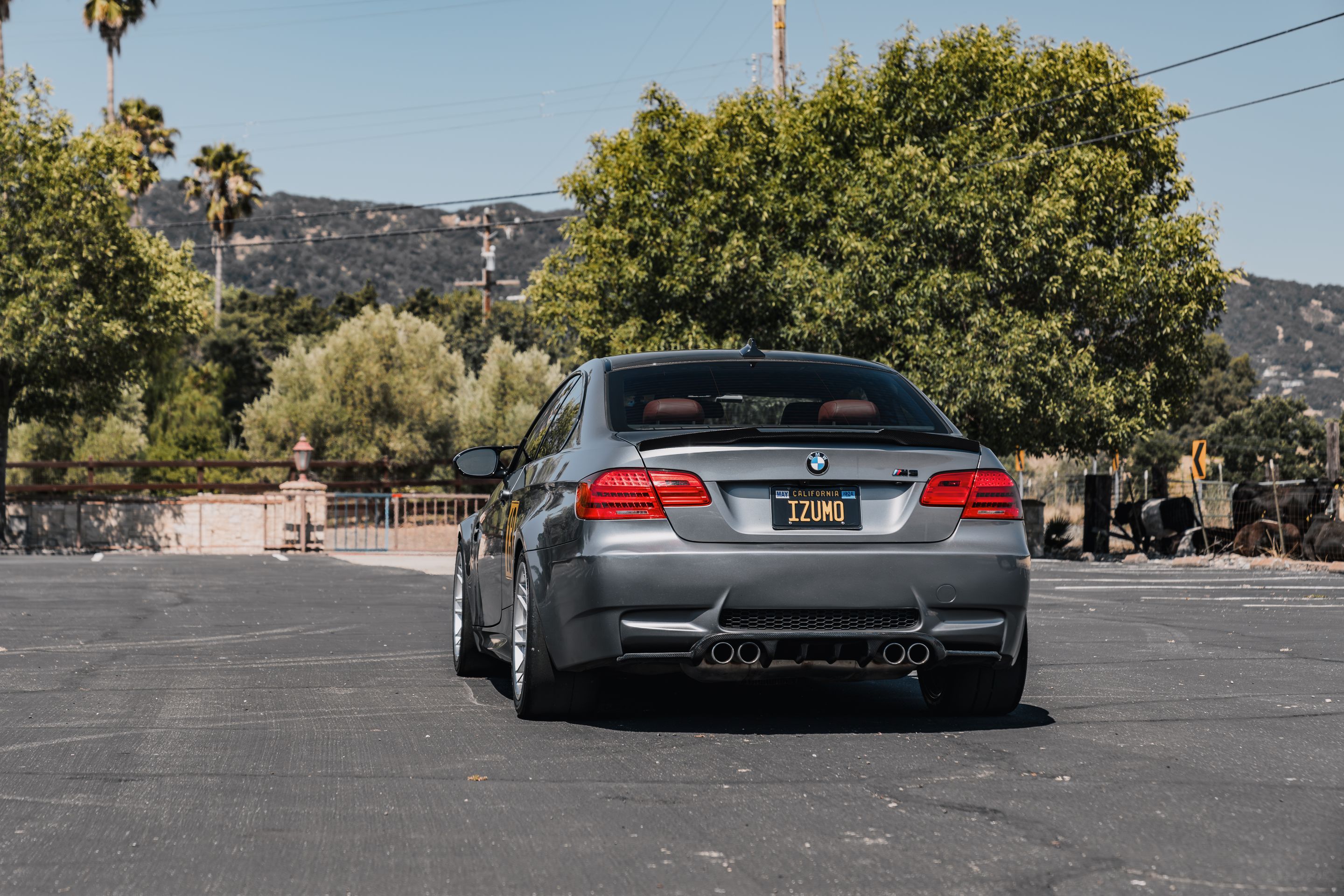 Grey BMW E92 Coupe M3 with 18" ARC-8RT Apex wheels in Race Silver