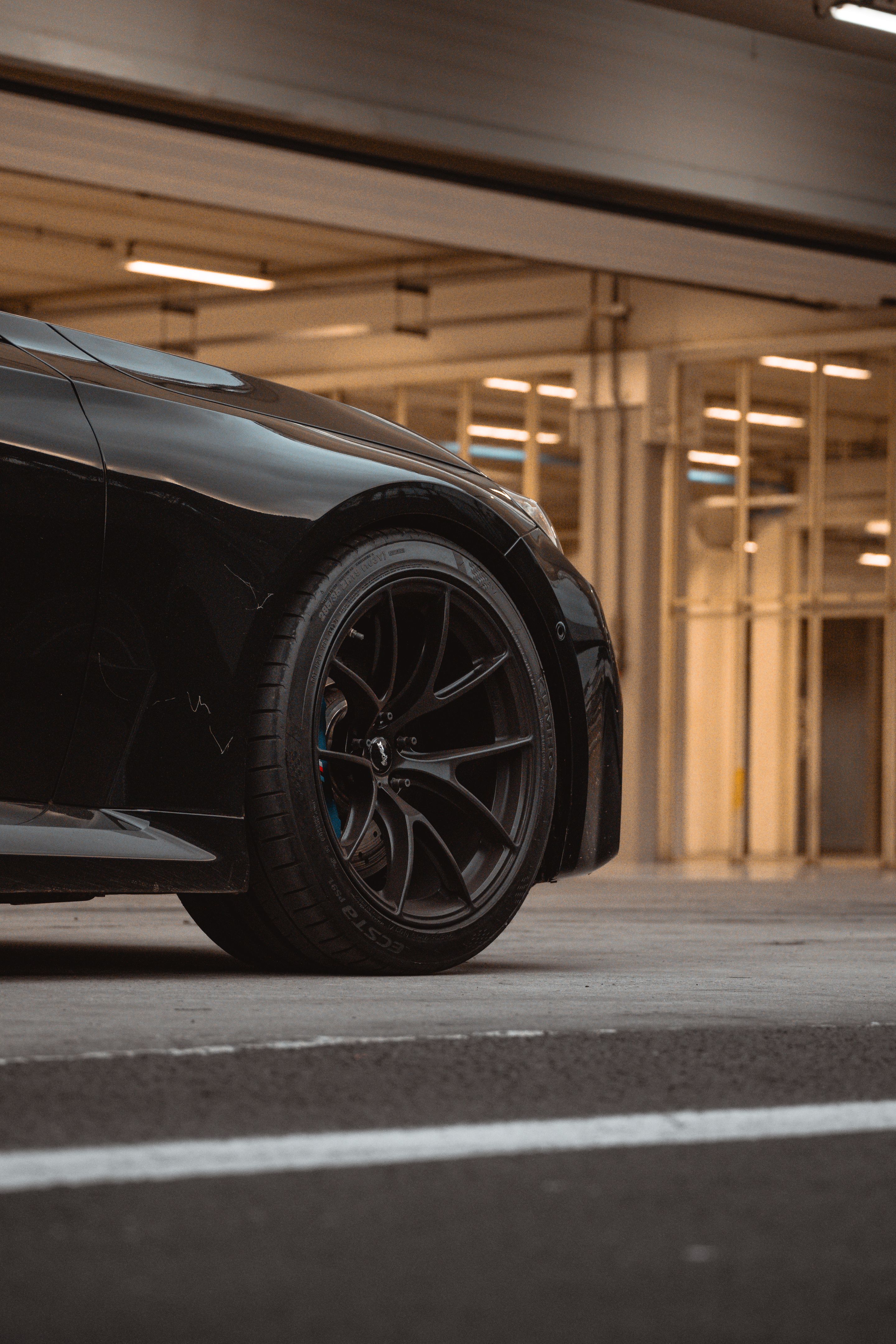 Black BMW G87 M2 with 19" VS-5RS Apex wheels in Satin Black
