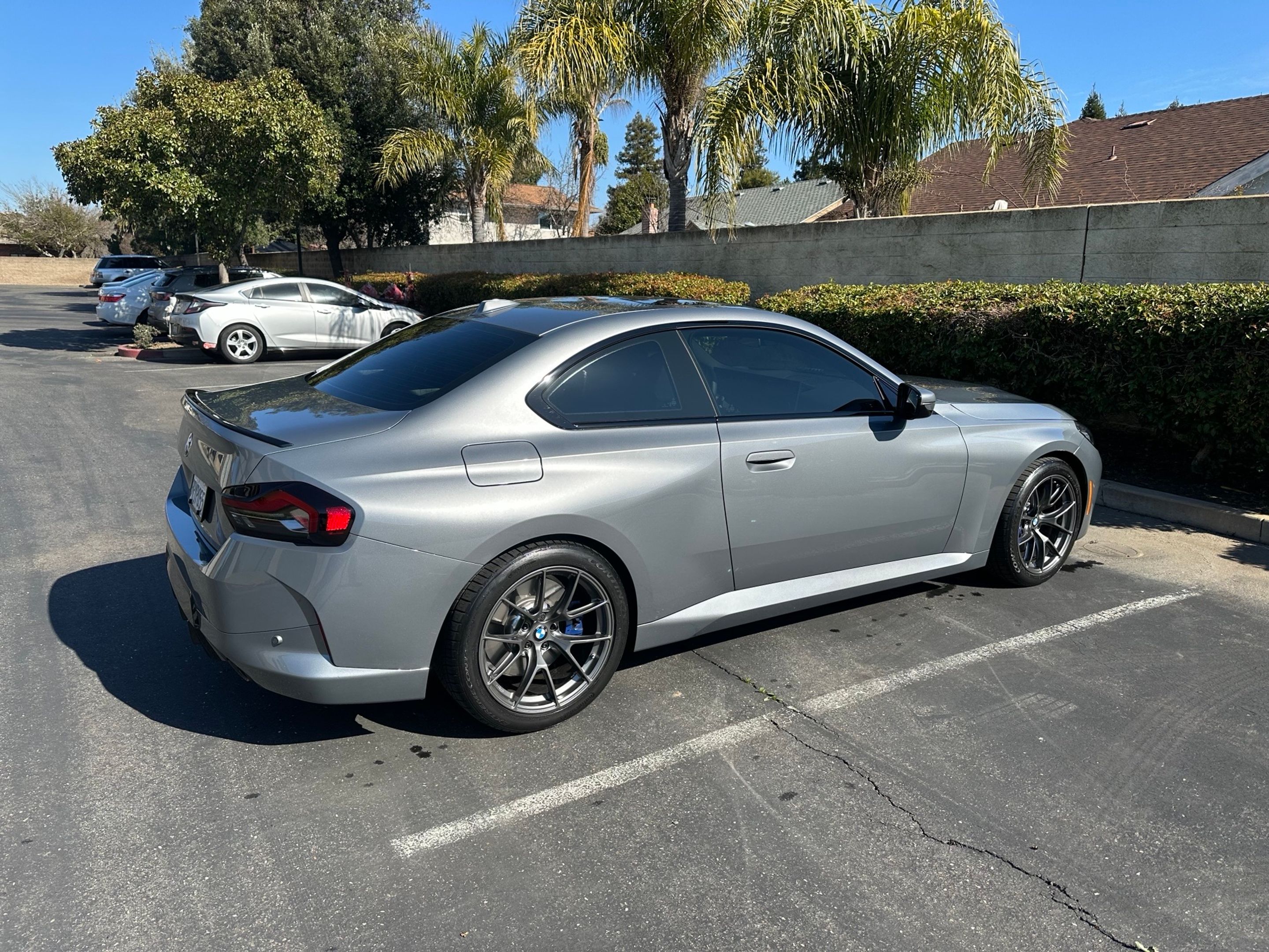 Grey BMW G42 2 Series with 18" VS-5RS Apex wheels in Anthracite