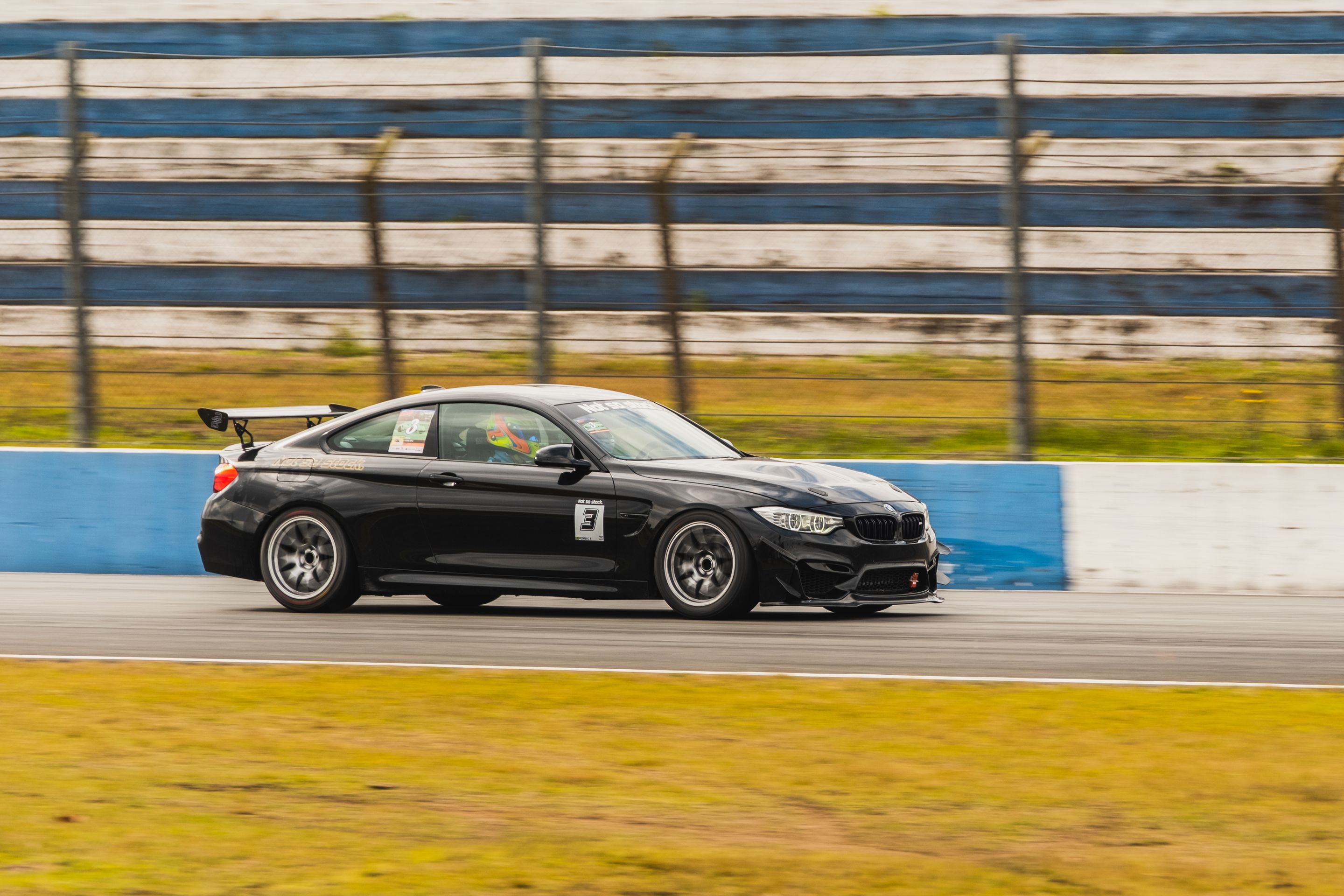 Black BMW F82 Coupe M4 with 18" EC-7 Apex wheels in Race Silver