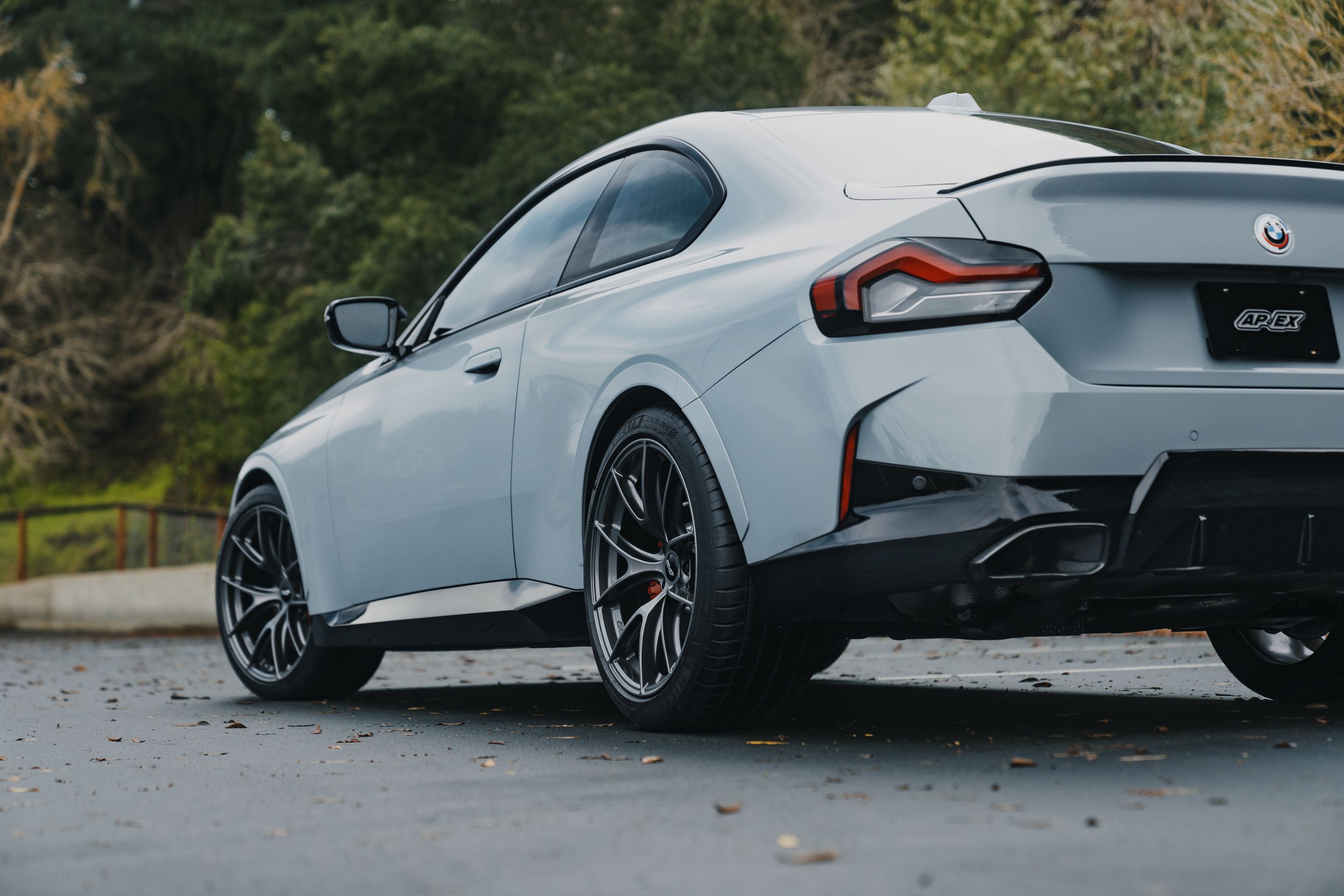 Grey BMW G42 2 Series with 19" VS-5RS Apex wheels in Anthracite