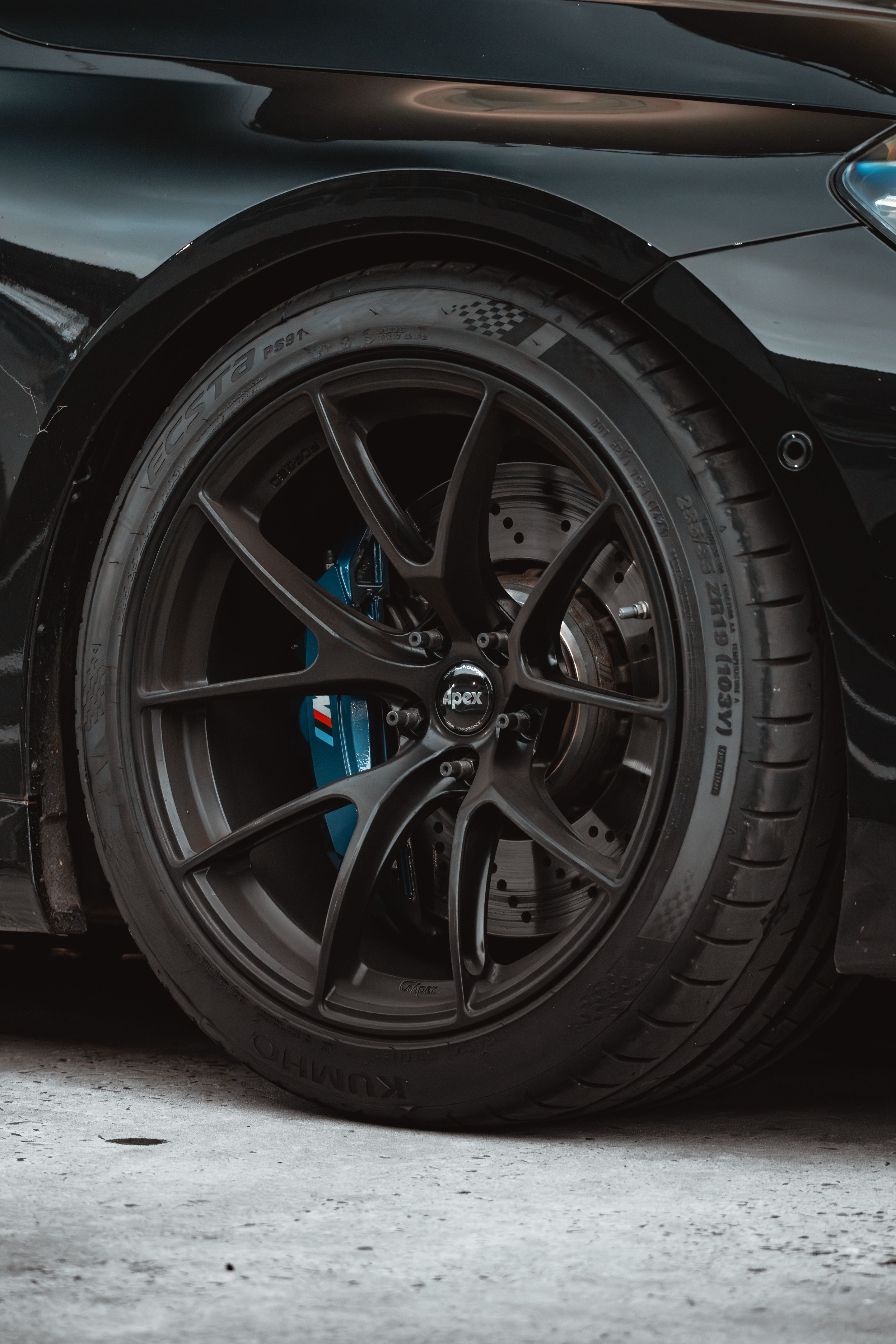 Black BMW G87 M2 with 19" VS-5RS Apex wheels in Satin Black