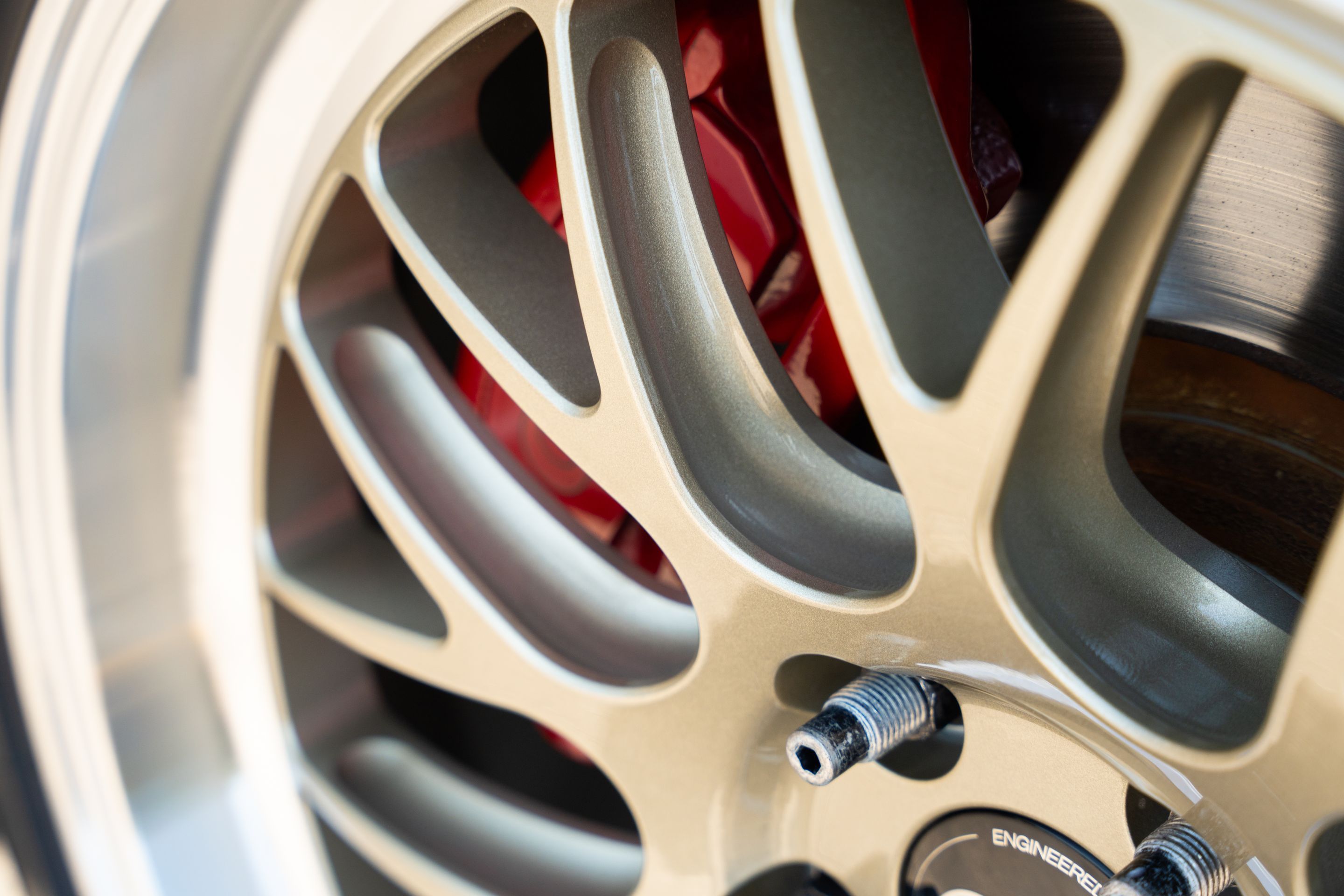 Green VW MK7 GTI with 18" ML-10RT Apex wheels in Machined Lip Gloss Motorsport Gold