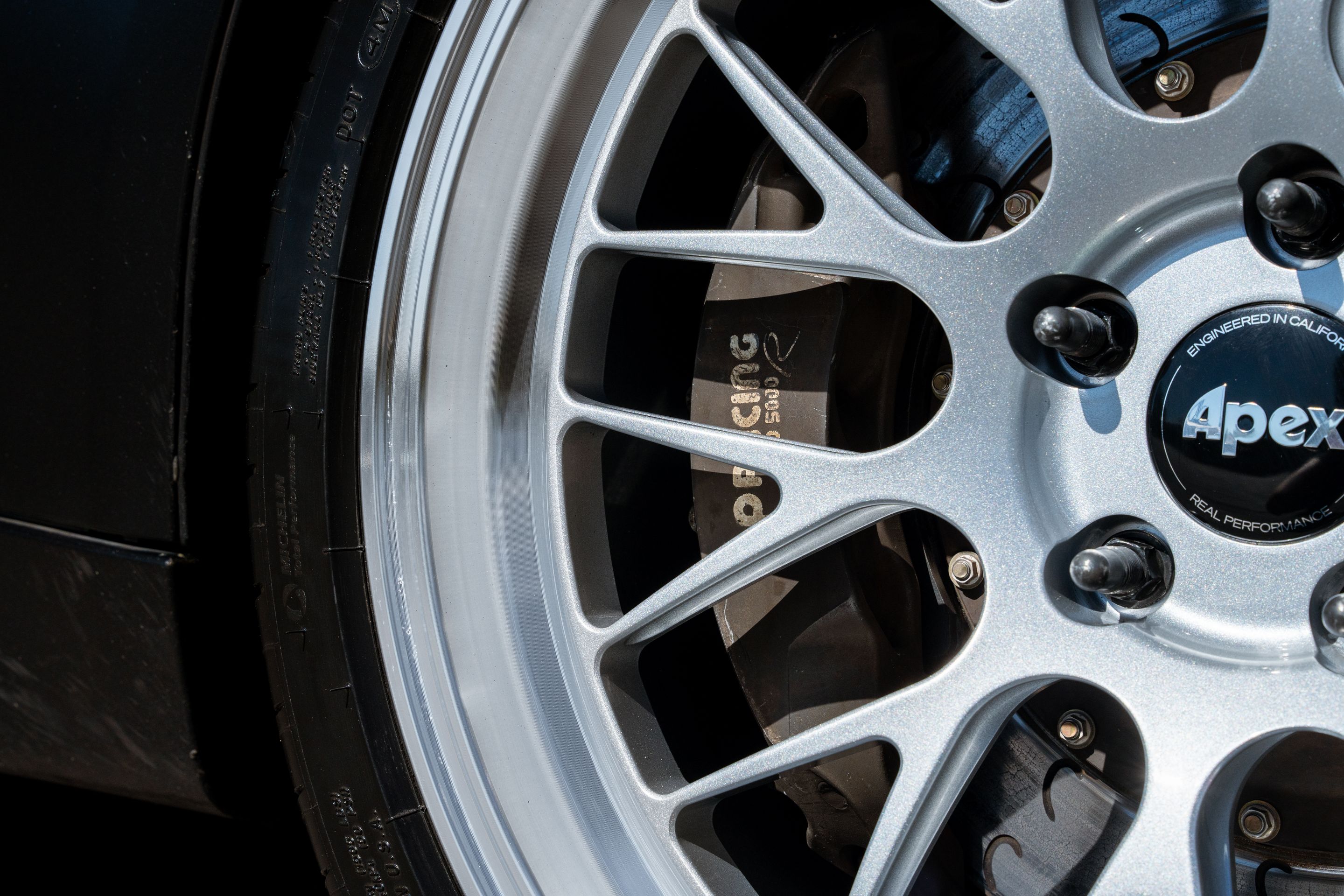 Black BMW F87 M2 with 19" ML-10RT Apex wheels in Machined Lip Race Silver