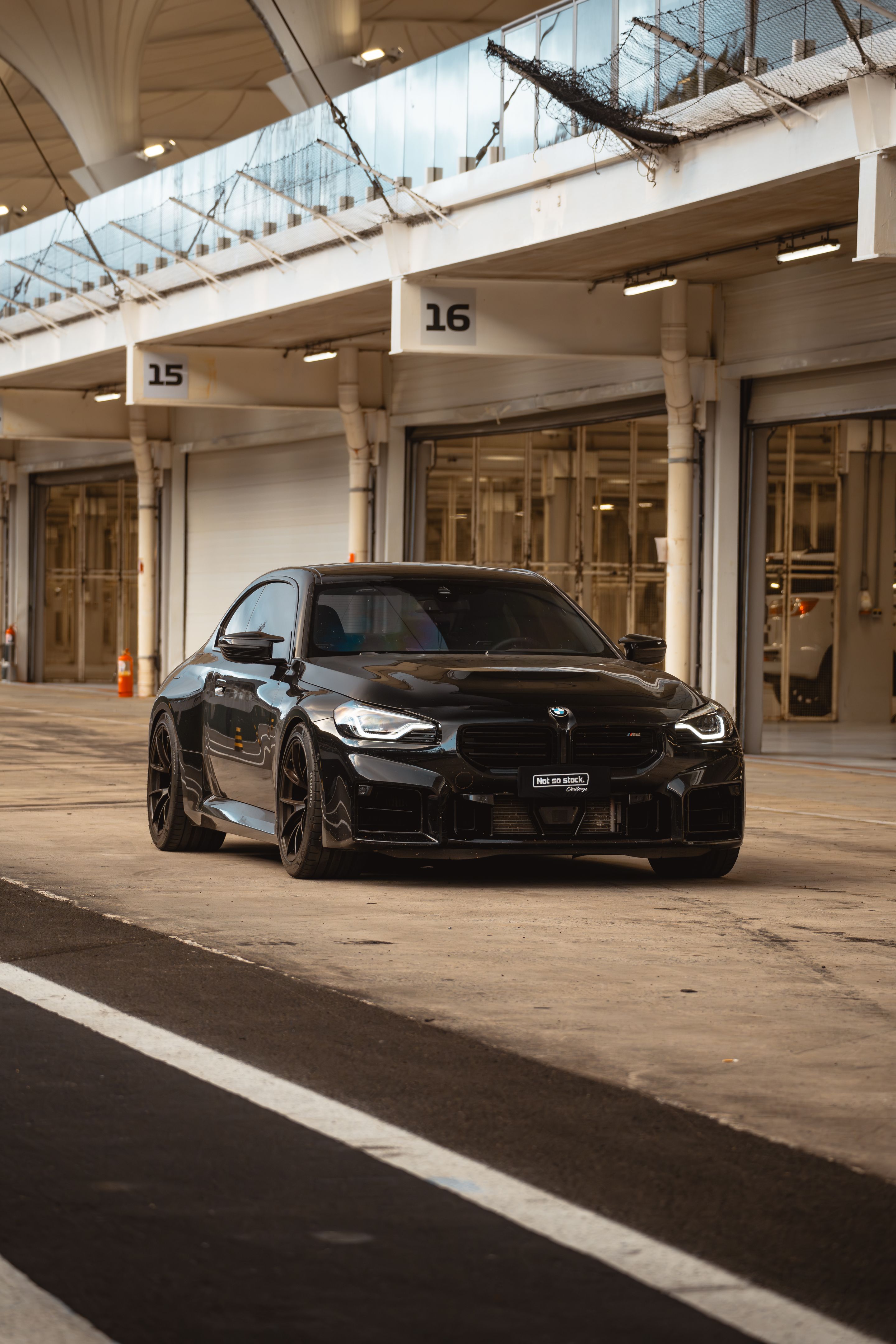 Black BMW G87 M2 with 19" VS-5RS Apex wheels in Satin Black