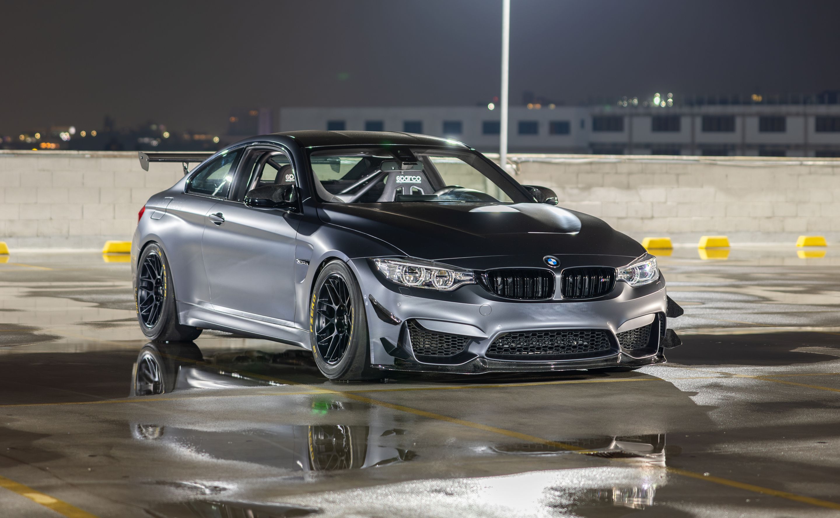 Grey BMW F82 Coupe M4 with 18" ARC-8 Apex wheels in Satin Black