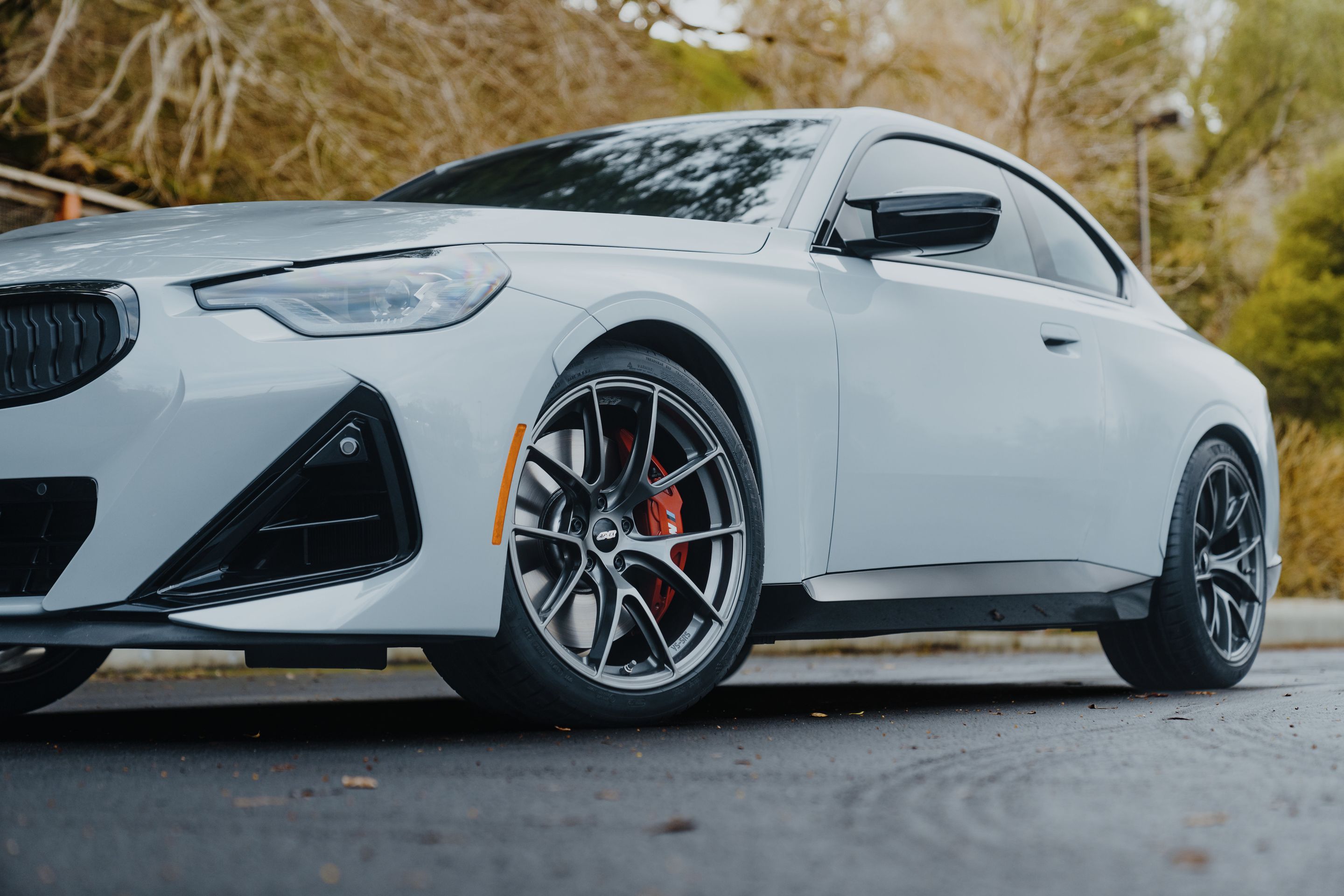 Grey BMW G42 2 Series with 19" VS-5RS Apex wheels in Anthracite