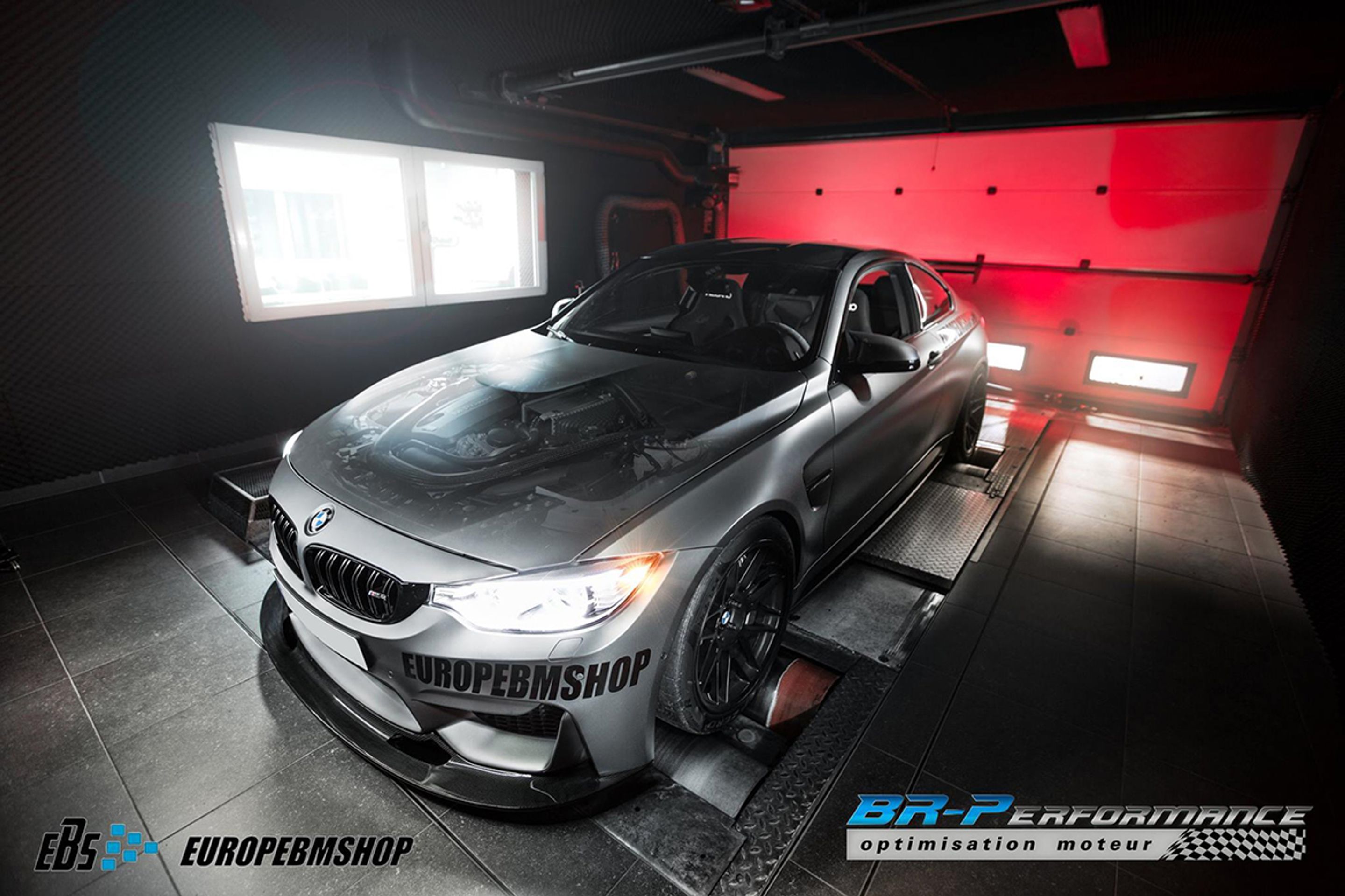 Grey BMW F82 Coupe M4 with 19" ARC-8 Apex wheels in Satin Black