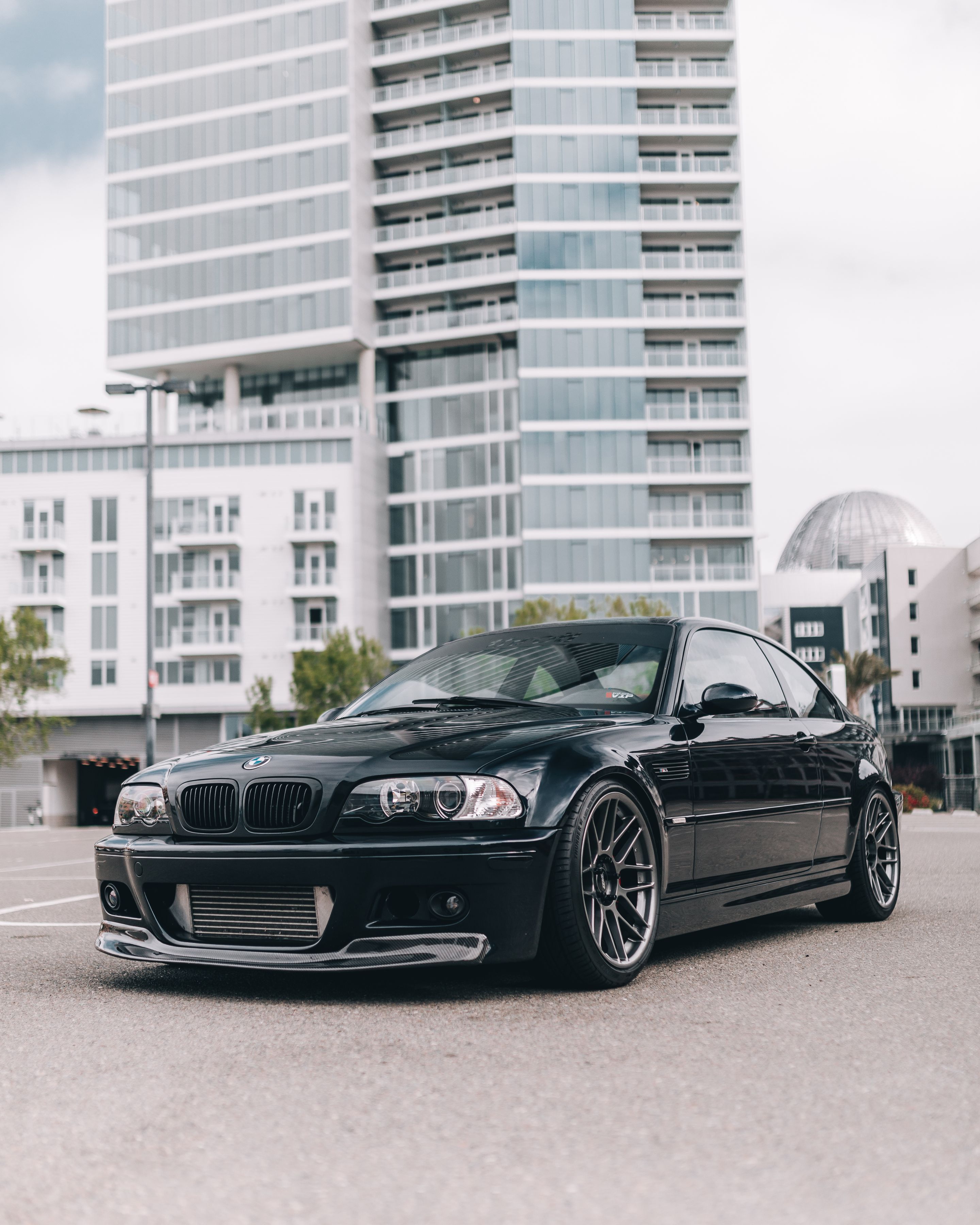 Green BMW E46 M3 with 19" ARC-8 Apex wheels in Anthracite