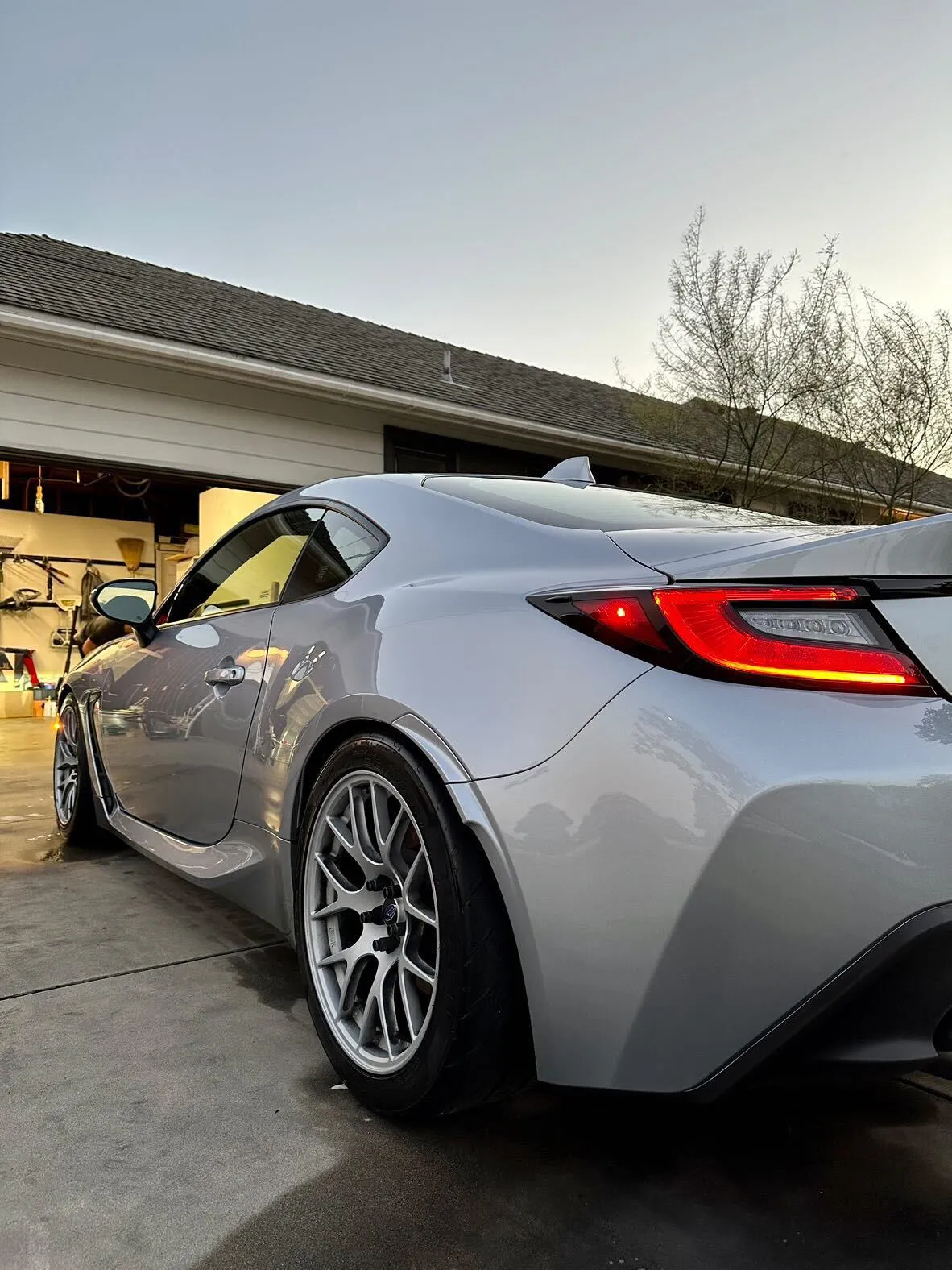 Silver Subaru ZD8 / Gen 2 BRZ with 17" EC-7R Apex wheels in Race Silver