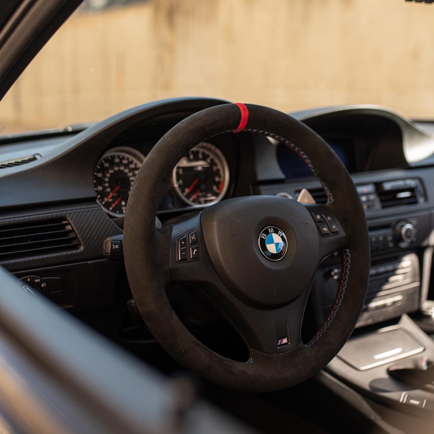Black BMW E90 Sedan M3 with 18" ARC-8 Apex wheels in Satin Black