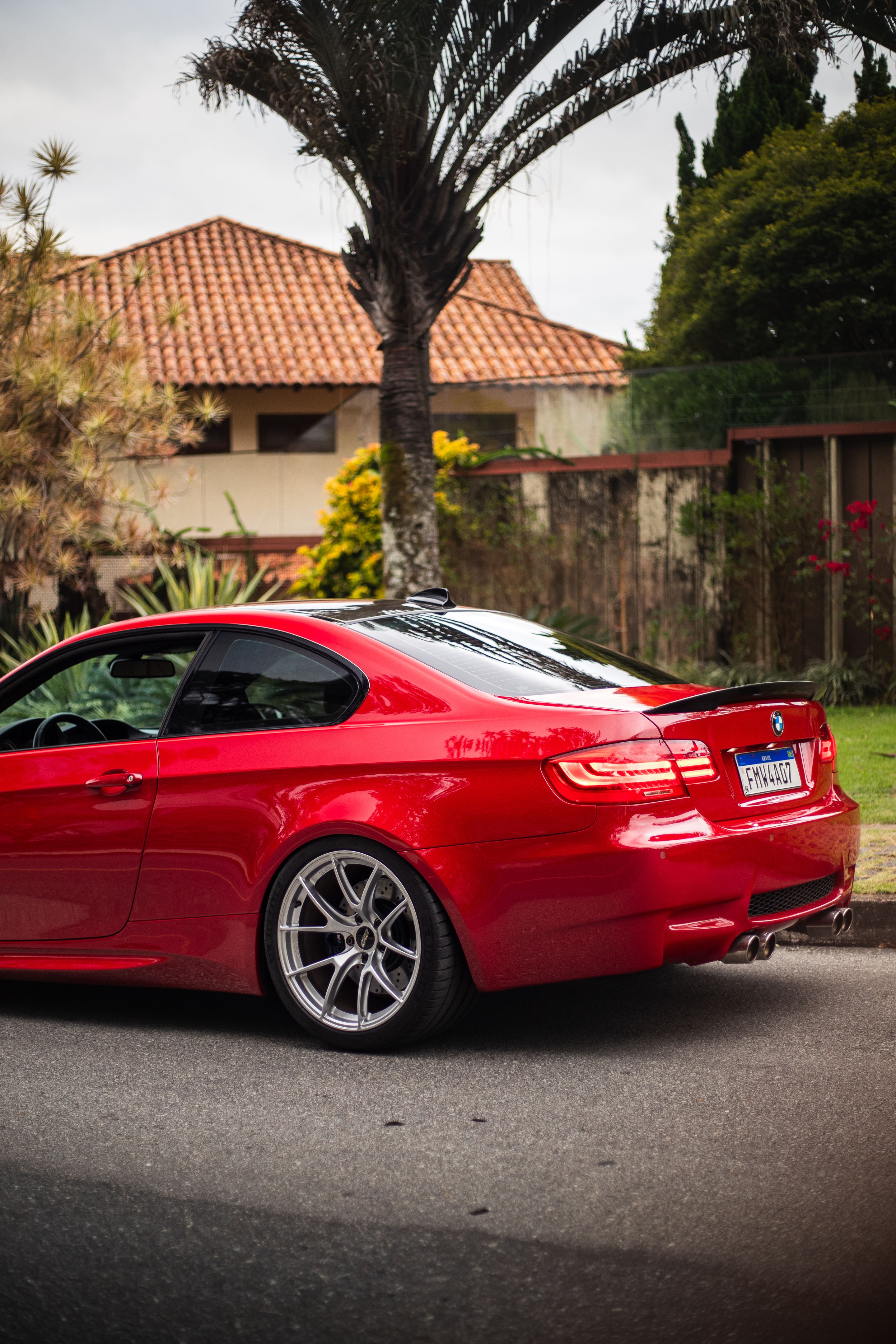 Red BMW E92 Coupe M3 with 19" VS-5RS Apex wheels in Custom Finish