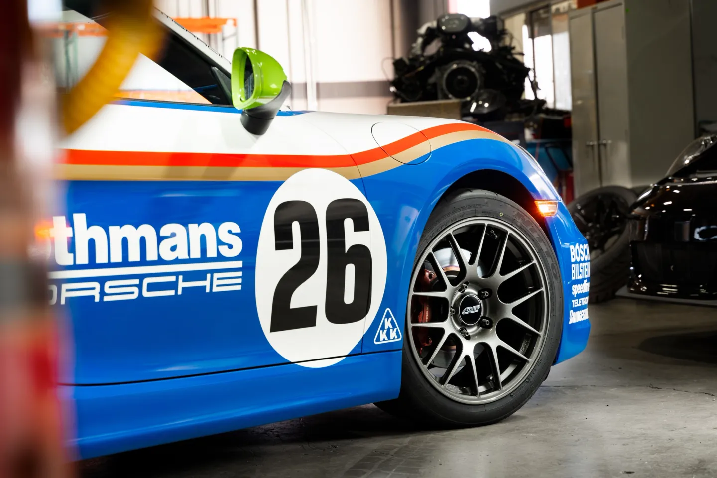 SP Motorsports 981 Cayman S Race Car On 18” EC-7R Forged Wheels