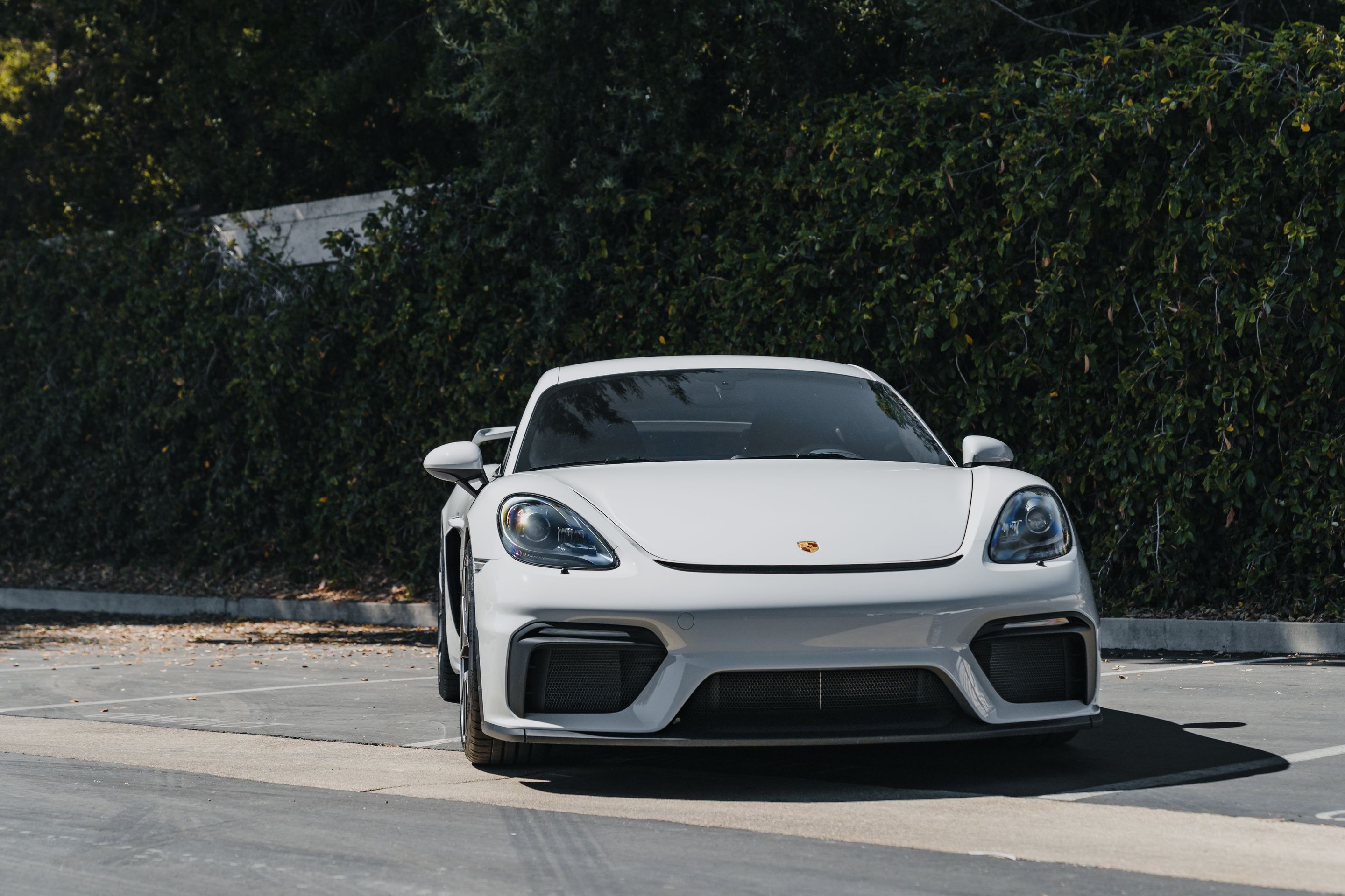 Grey Porsche 718 Cayman GT4 with 20" VS-5RS Apex wheels in Anthracite