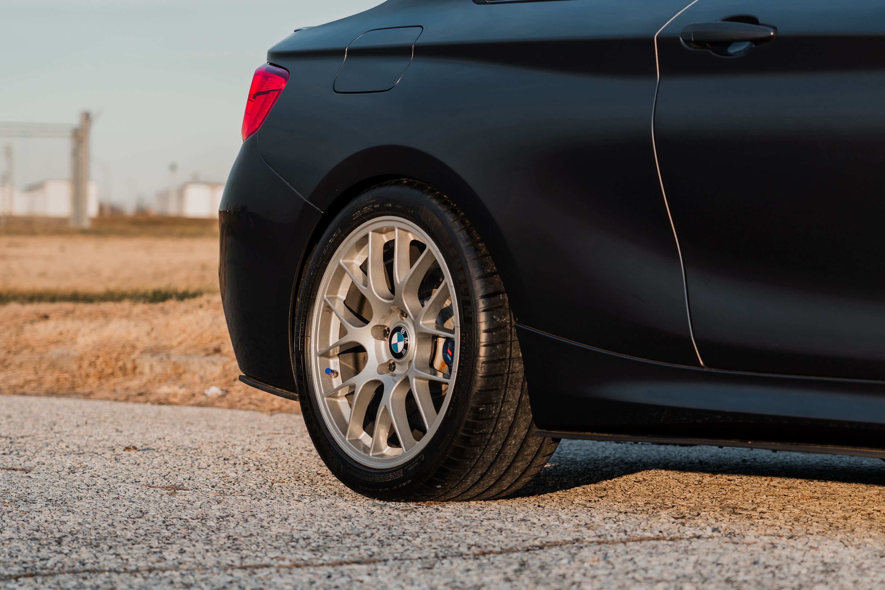 Grey BMW F22 Coupe 2 Series with 18" EC-7 Apex wheels in Race Silver