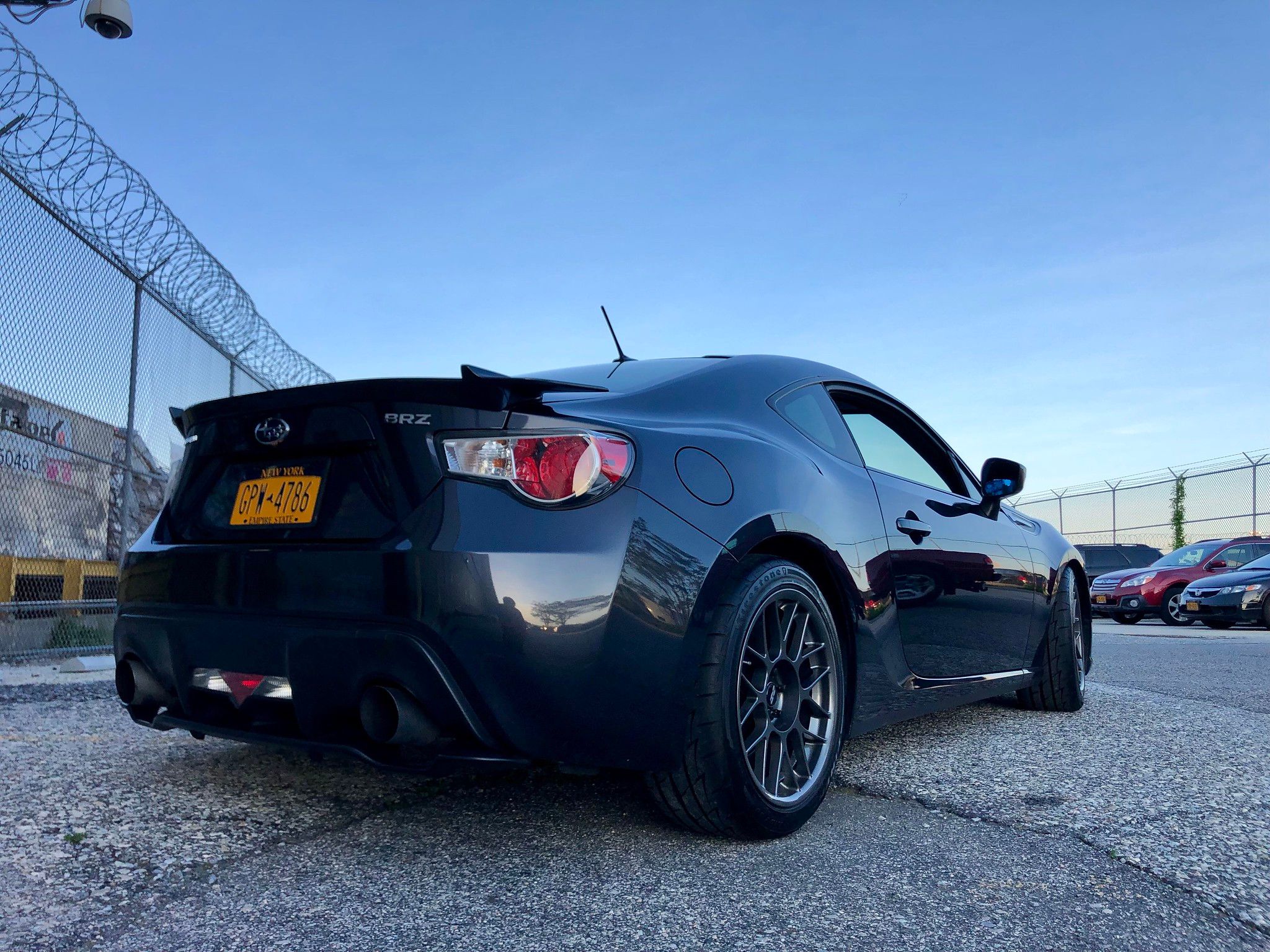 Grey Subaru ZC6 / Gen 1 BRZ with 17" ARC-8 Apex wheels in Anthracite