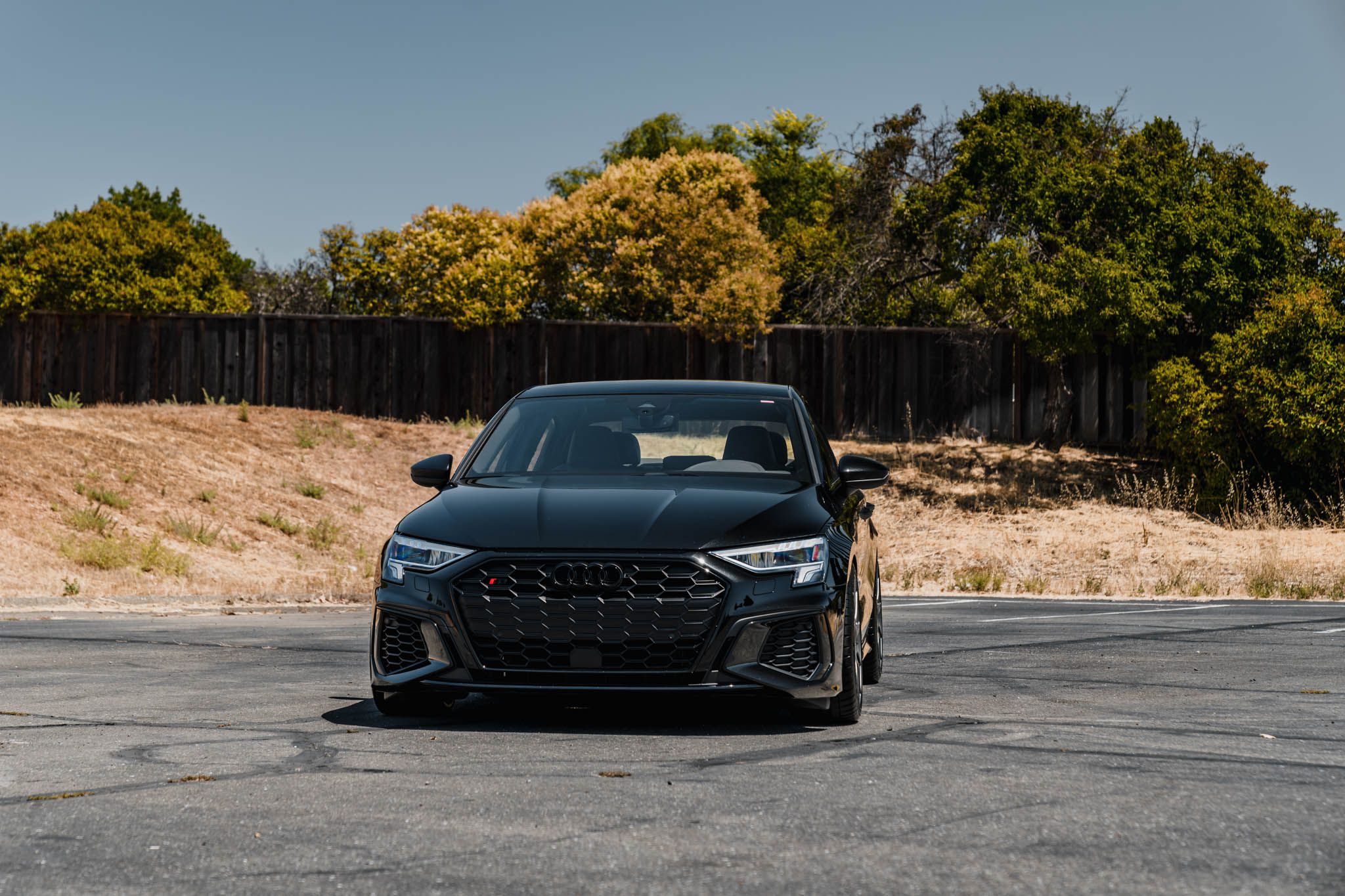 Black Audi 8Y S3 with 18" SM-10 Apex wheels in Anthracite