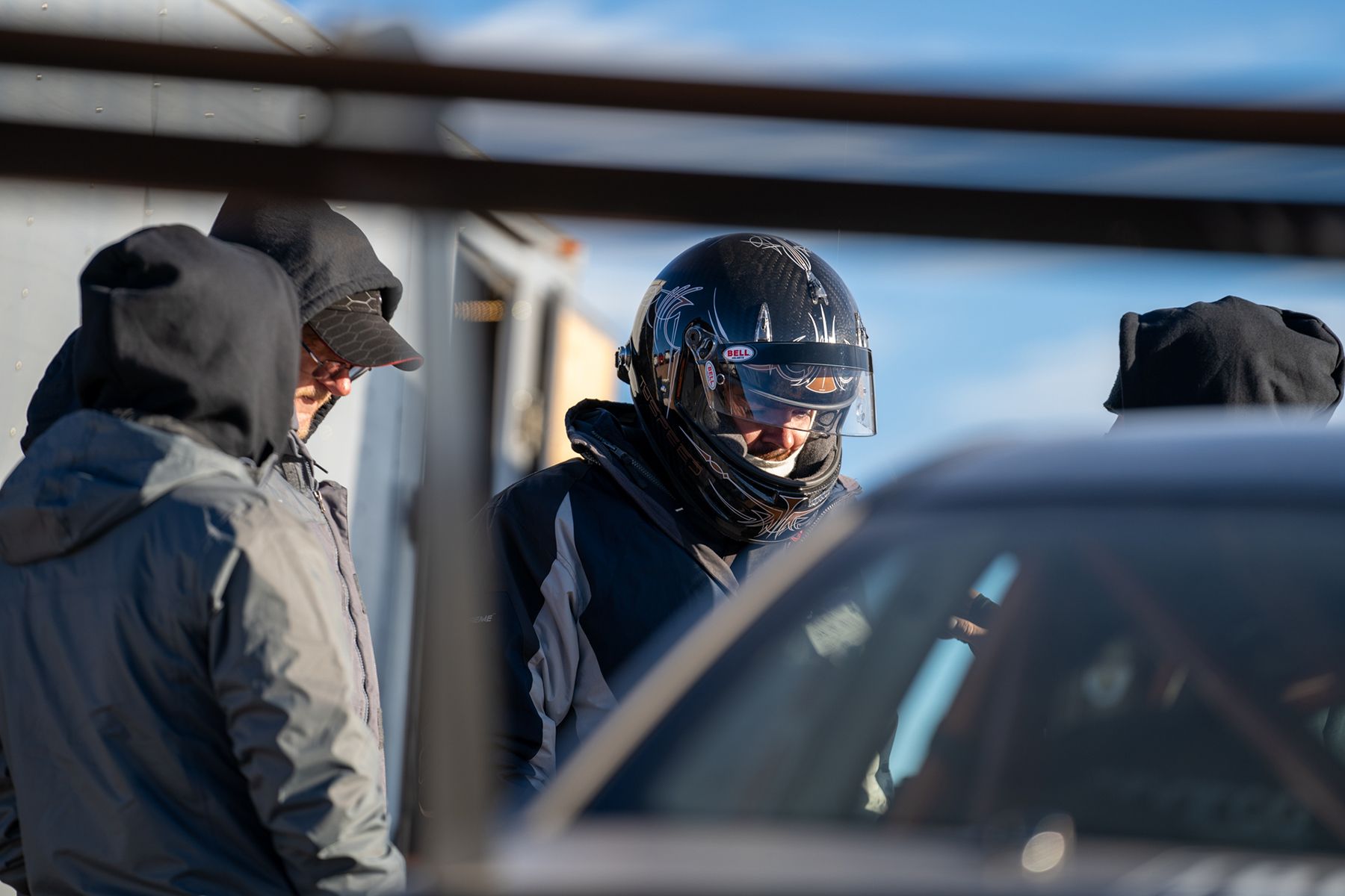 Grey BMW F87 M2 with 18" FL-5 Apex wheels in Satin Black