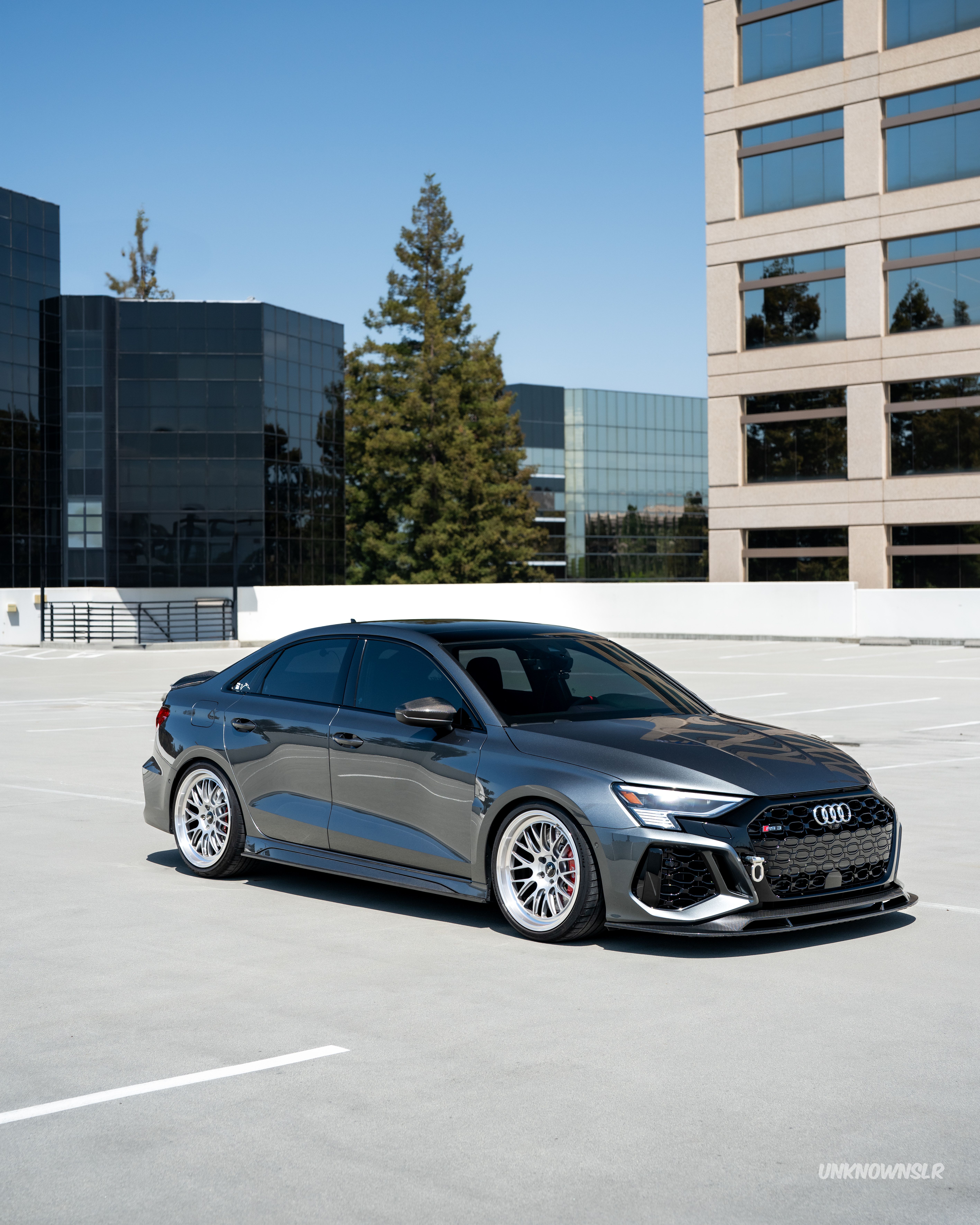 Grey Audi RS 3 - ML-10RT in Machined Lip Race Silver