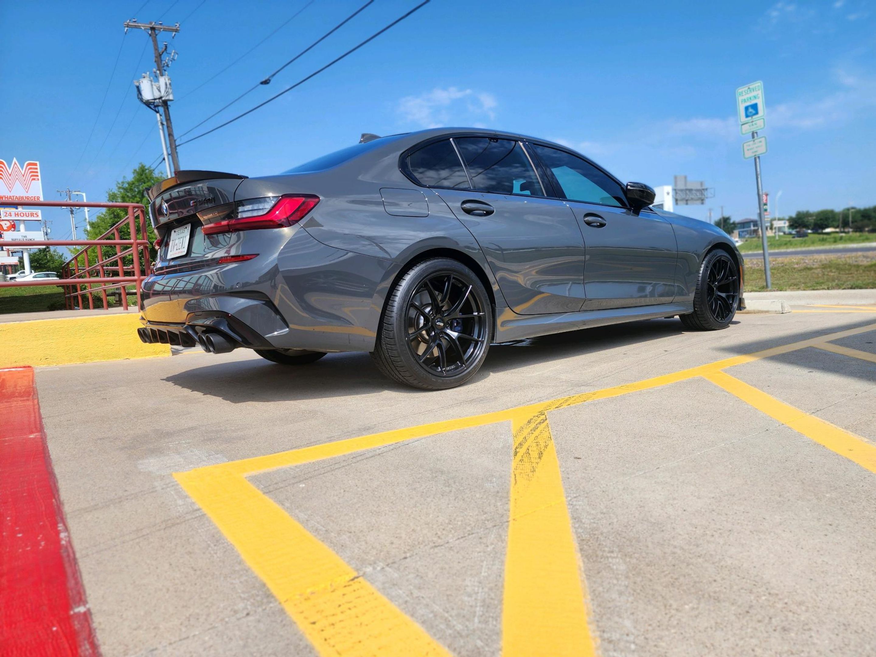 Grey BMW G20 Sedan 3 Series with 19" VS-5RS Apex wheels in Satin Black