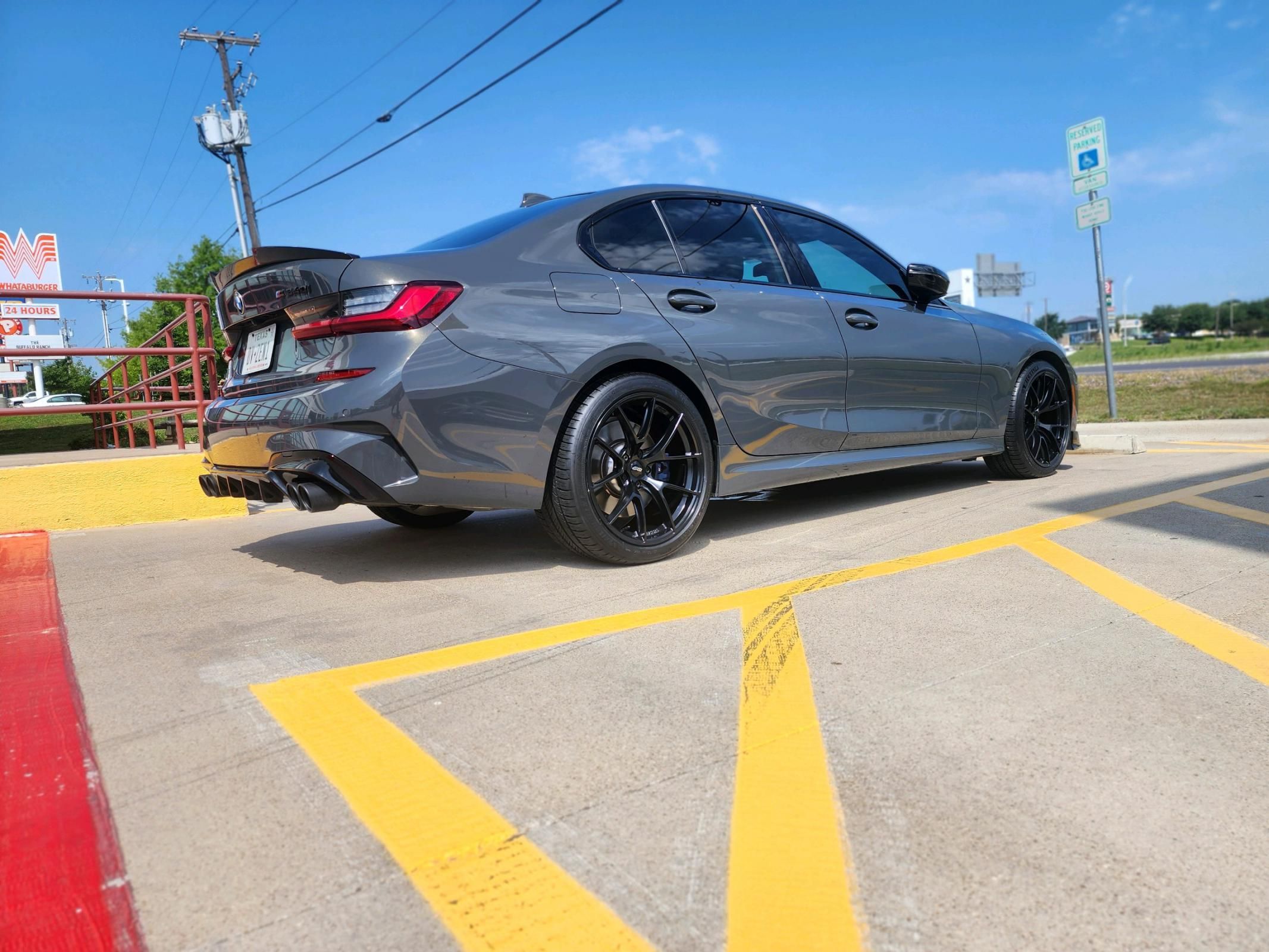 Grey BMW G20 Sedan 3 Series with 19" VS-5RS Apex wheels in Satin Black
