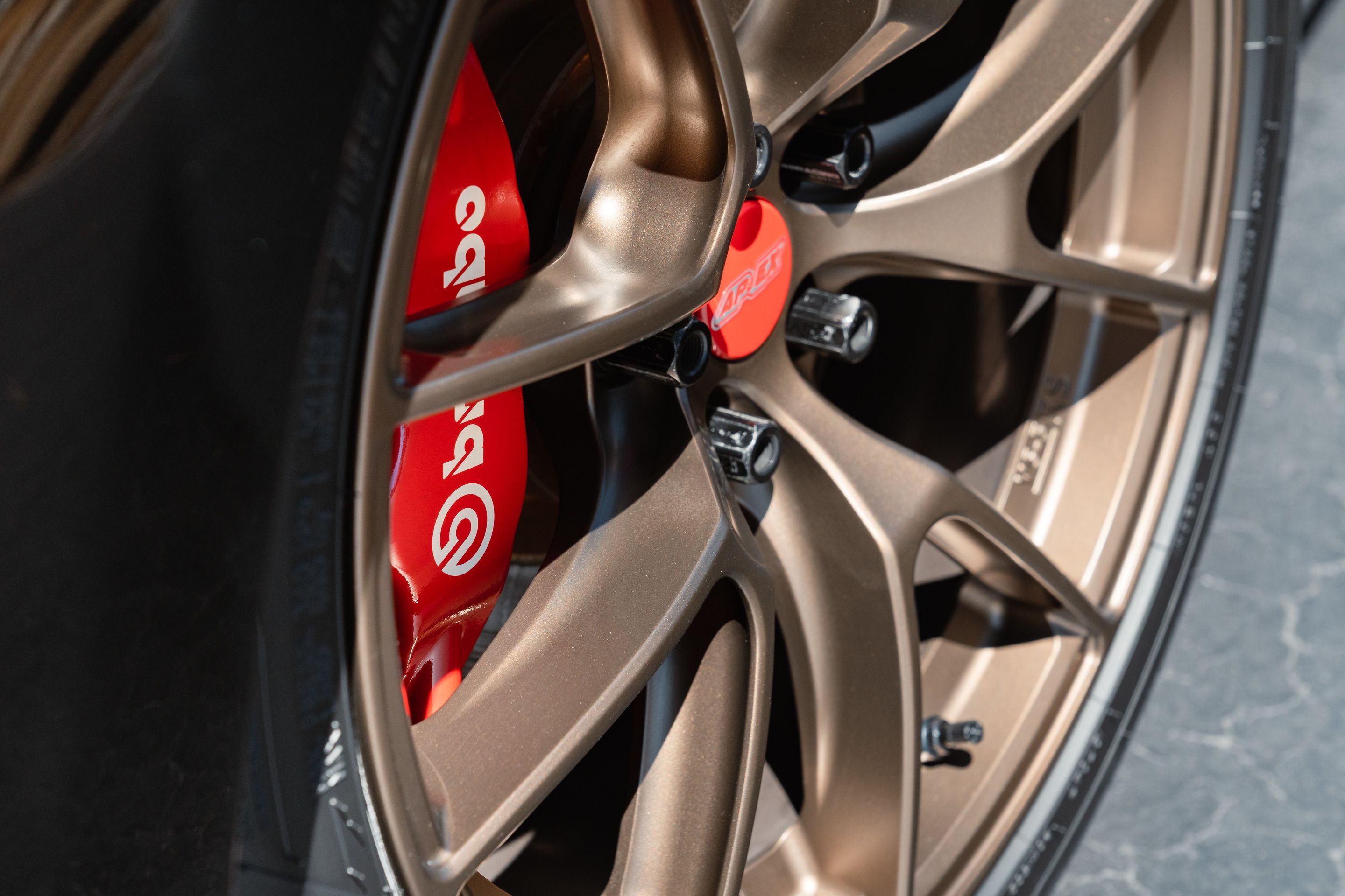 Black Subaru ZC6 / Gen 1 BRZ with 17" VS-5RS Apex wheels in Satin Bronze