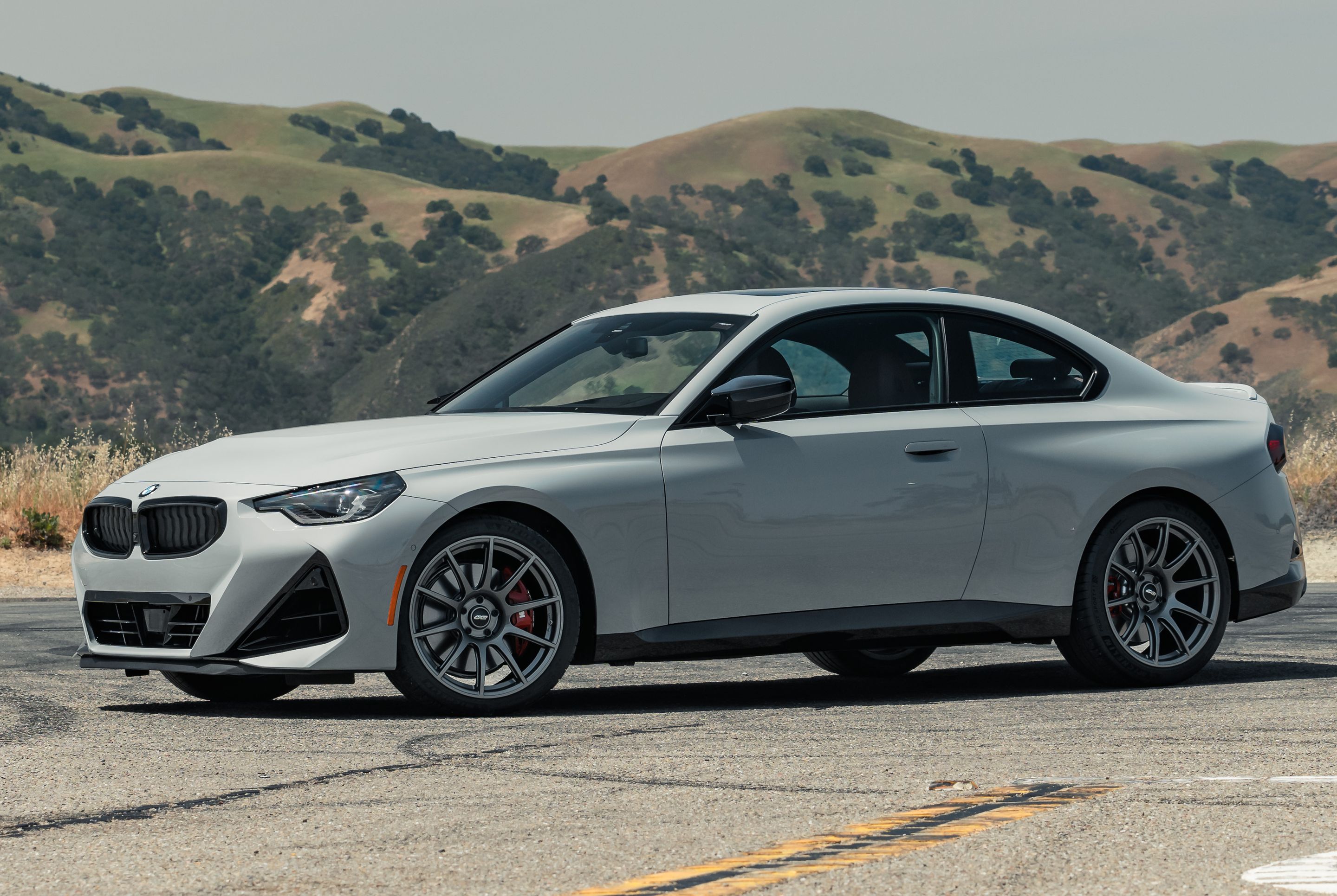 Grey BMW G42 2 Series with 19" SM-10 Apex wheels in Anthracite