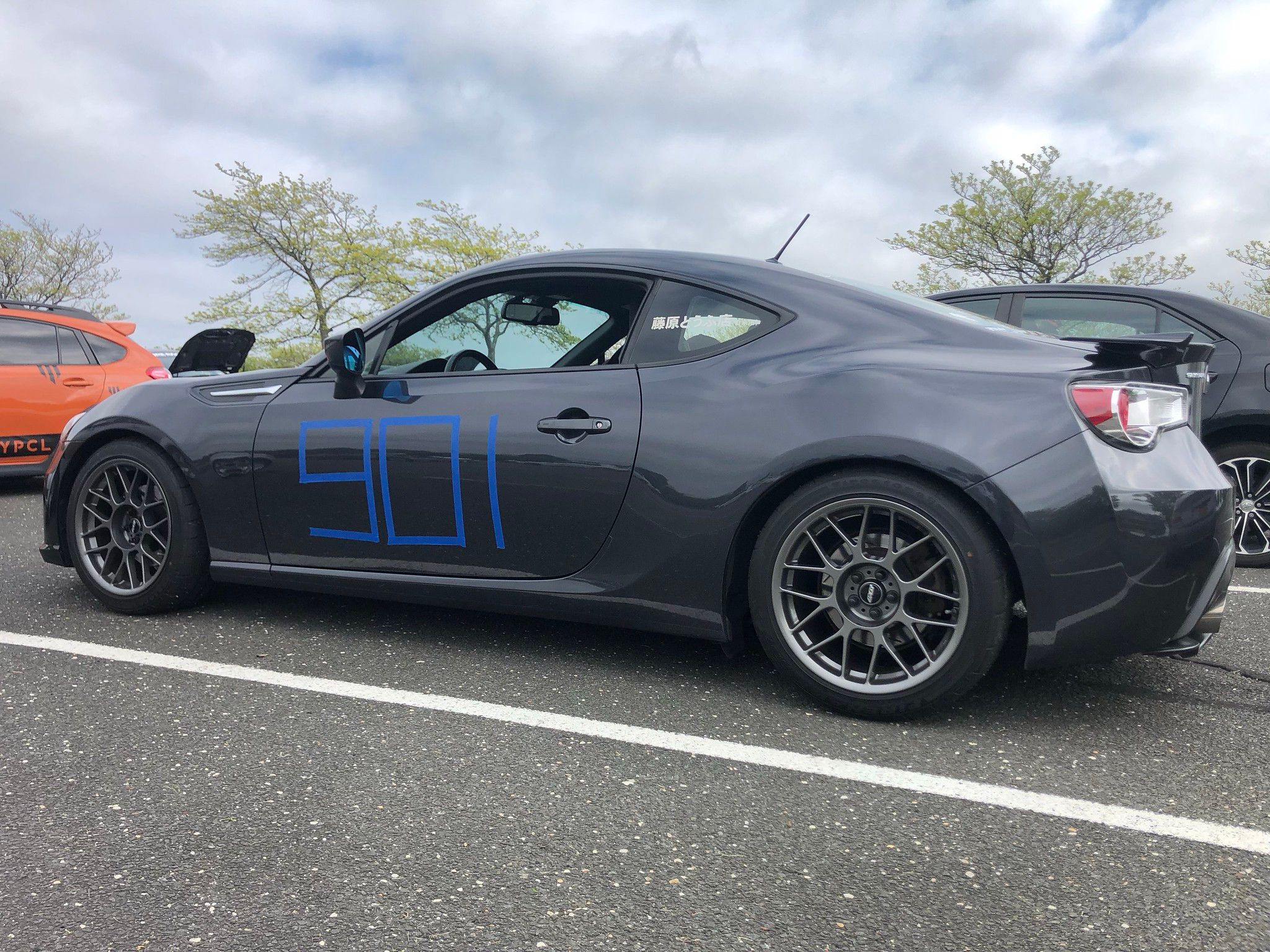 Grey Subaru ZC6 / Gen 1 BRZ with 17" ARC-8 Apex wheels in Anthracite