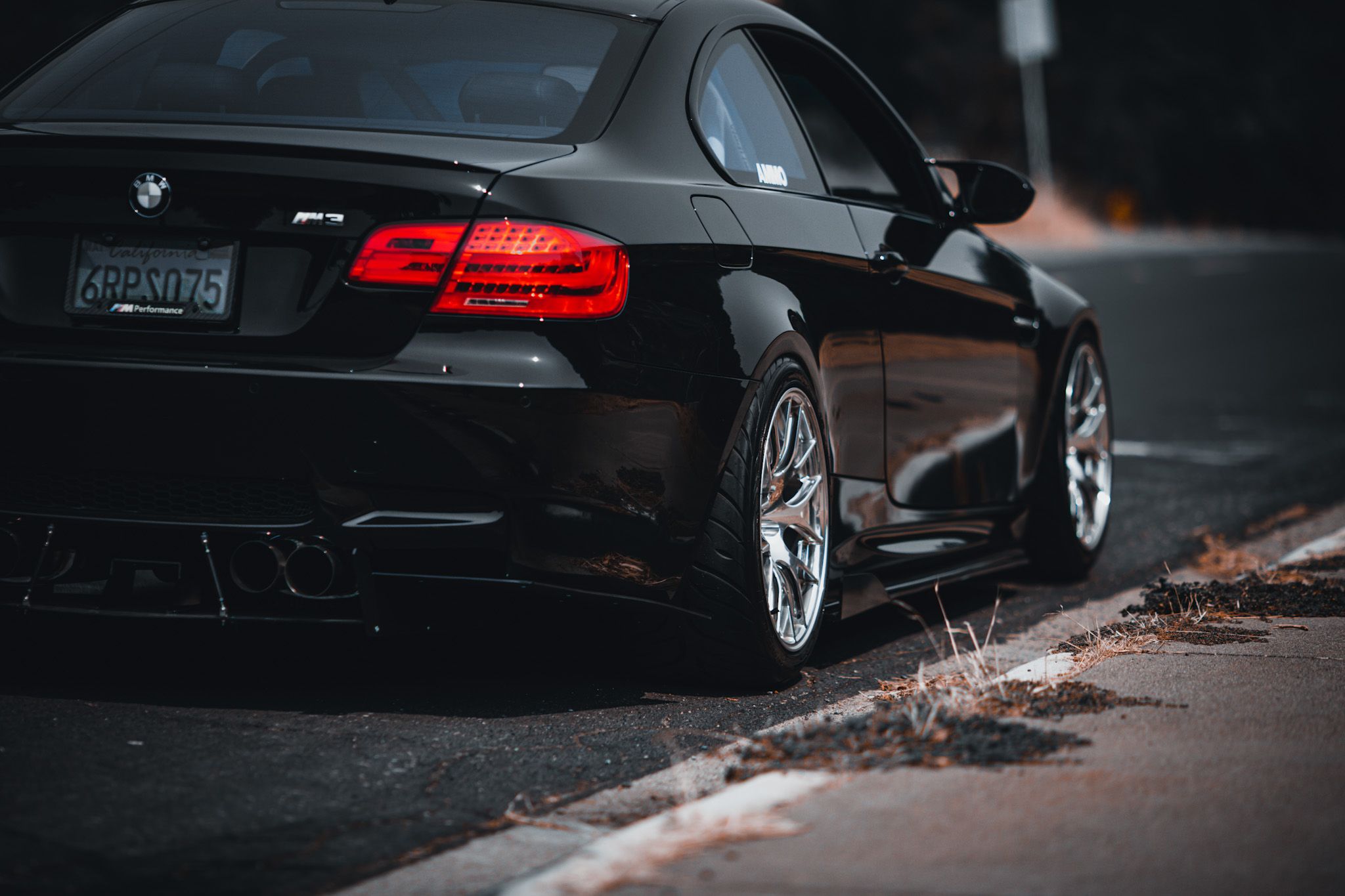 Black BMW E92 Coupe M3 with 18" EC-7R Apex wheels in Polished