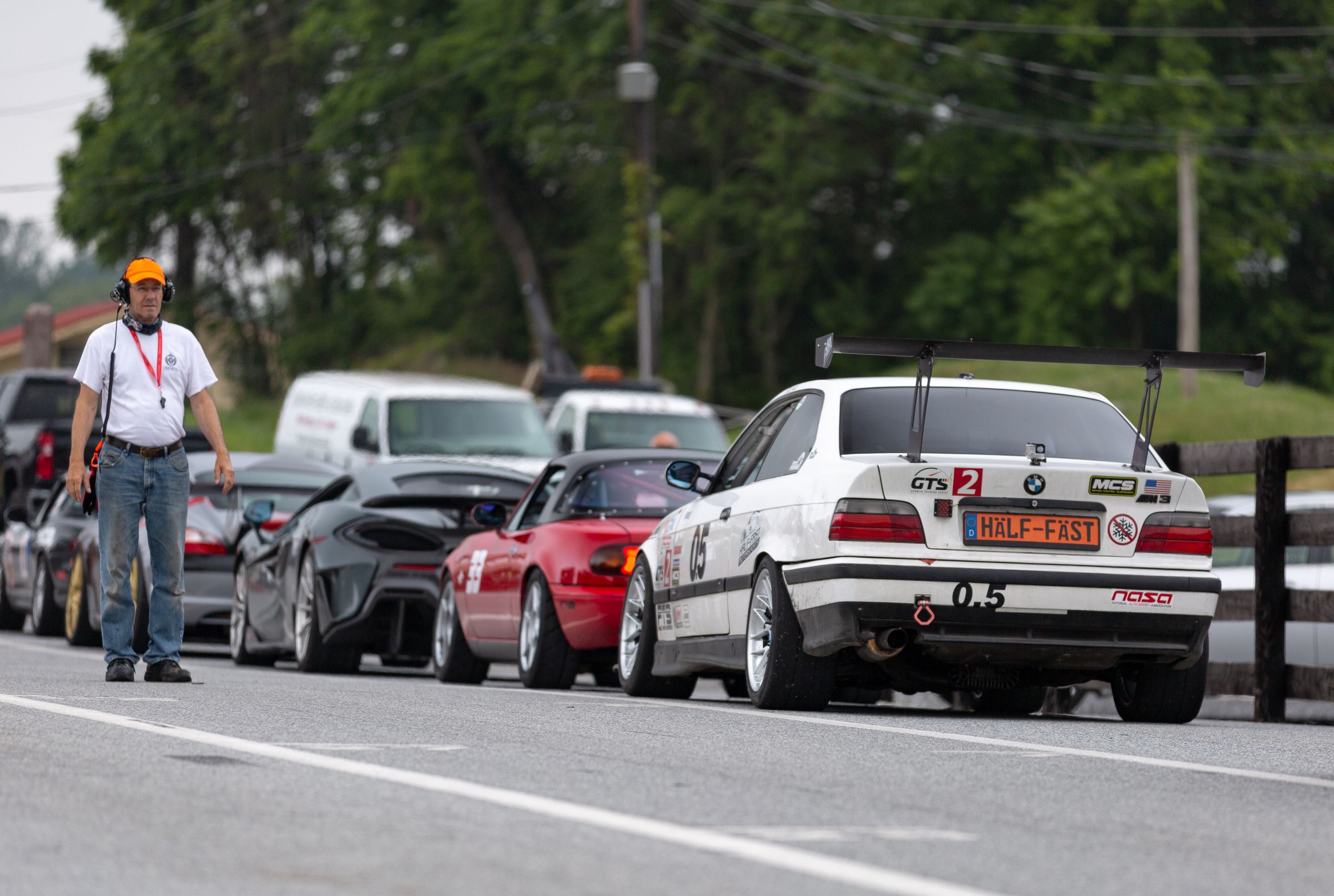 White BMW E36 M3 with 17" ARC-8 Apex wheels in Hyper Silver