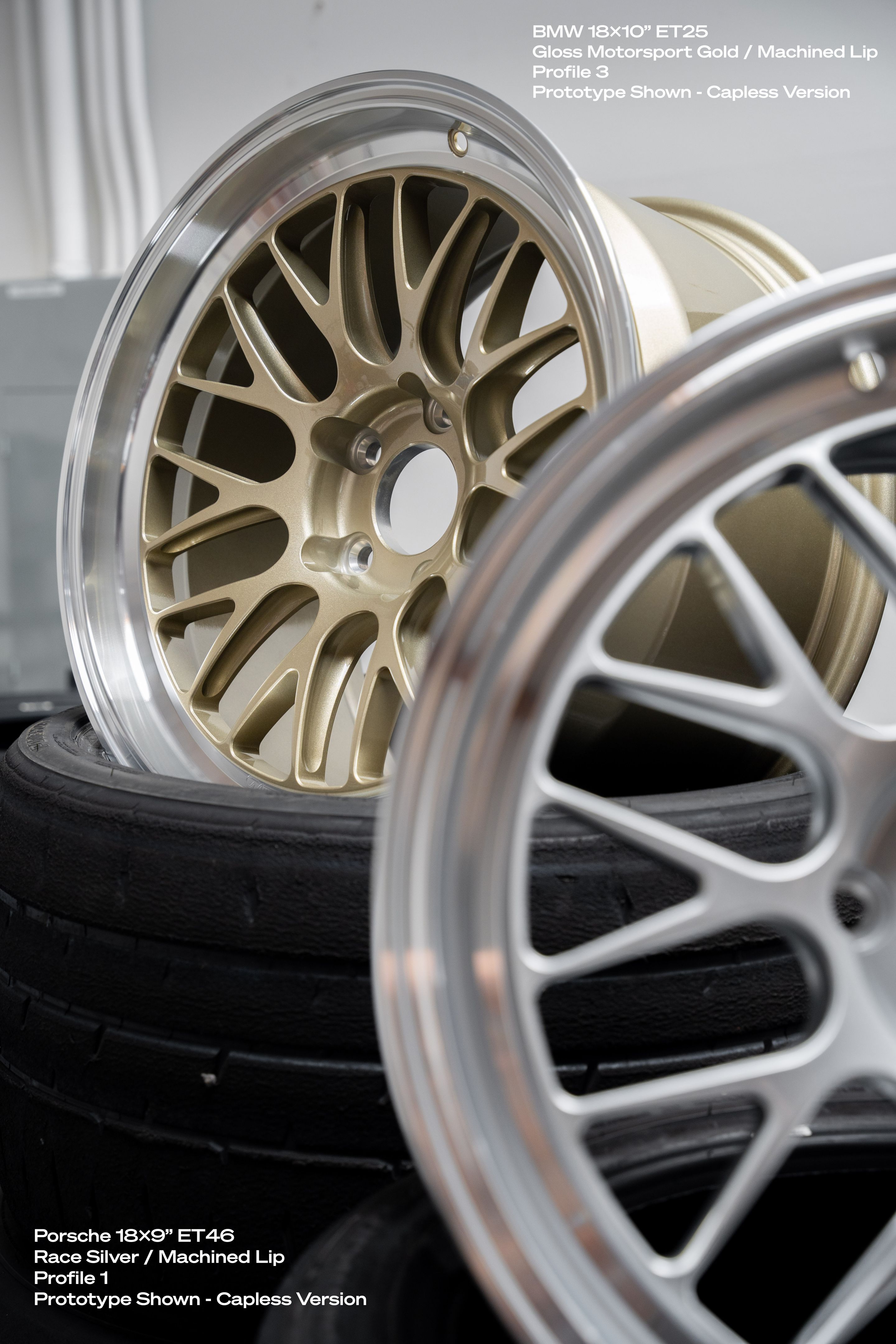 White BMW E92 Coupe M3 with 18" ML-10RT Apex wheels in Motorsport Gold