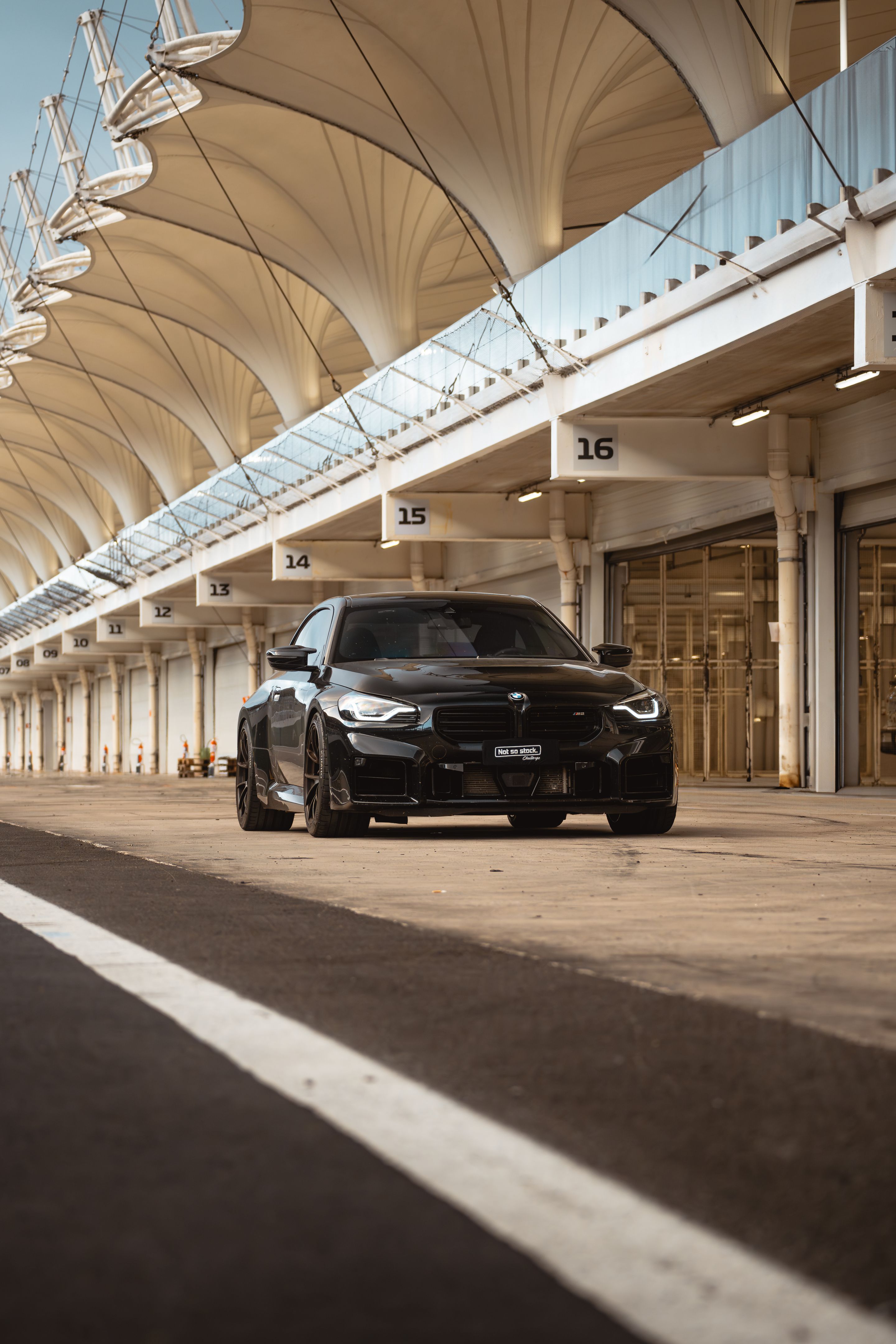 Black BMW G87 M2 with 19" VS-5RS Apex wheels in Satin Black