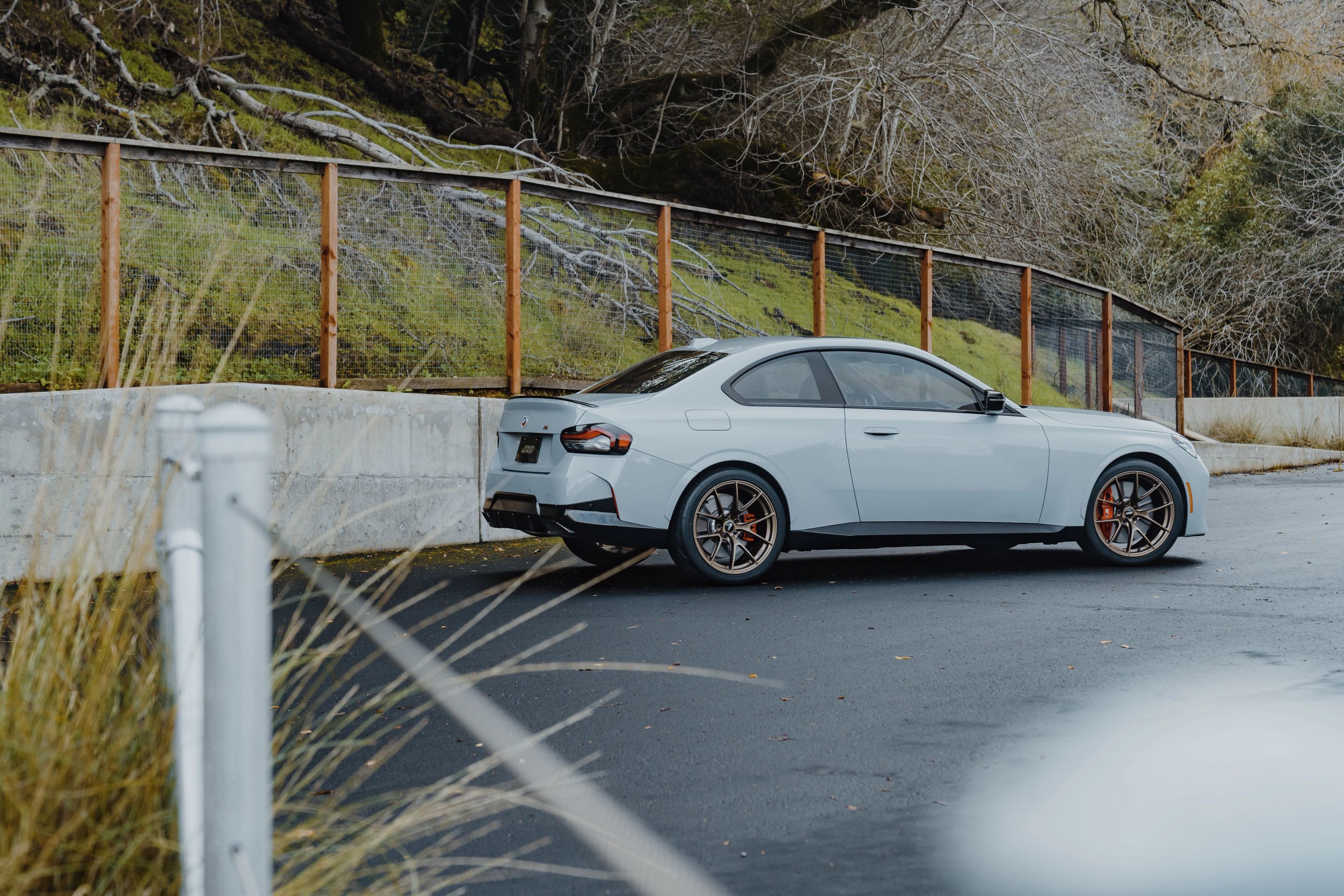 Grey BMW G42 2 Series with 19" VS-5RS Apex wheels in Satin Bronze
