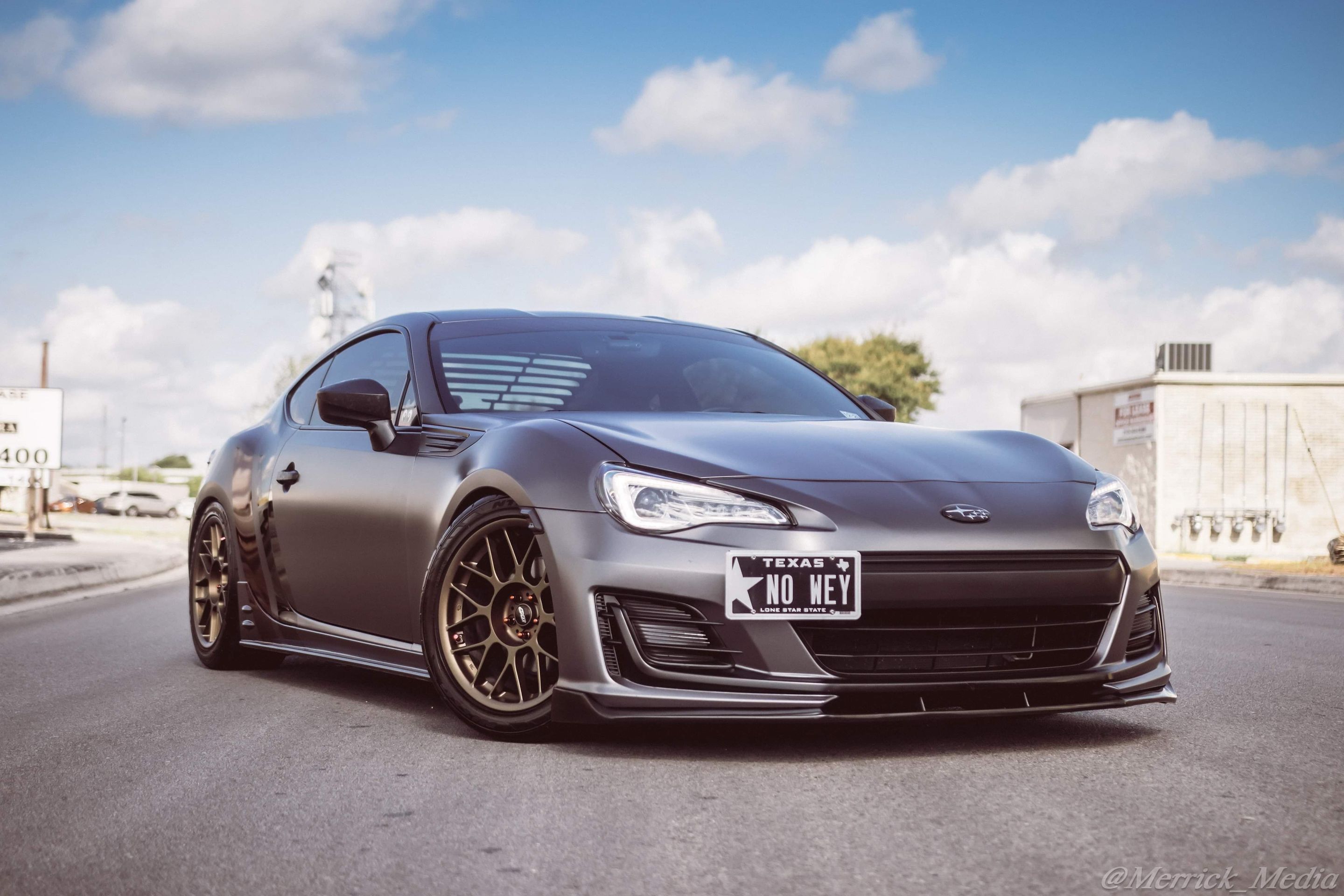 Grey Subaru ZC6 / Gen 1 BRZ with 17" ARC-8 Apex wheels in Satin Bronze