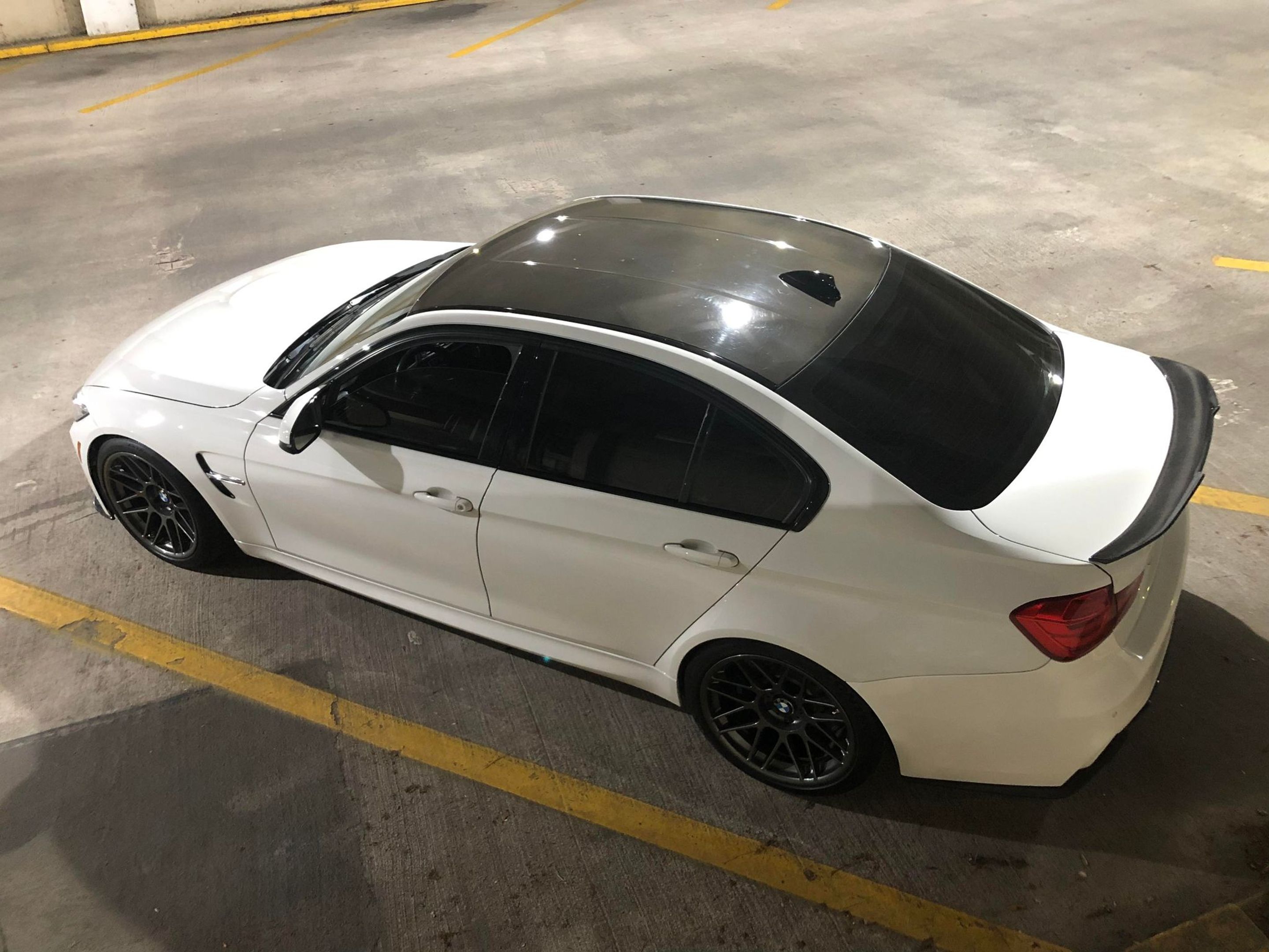White BMW F80 M3 with 19" ARC-8 Apex wheels in Anthracite