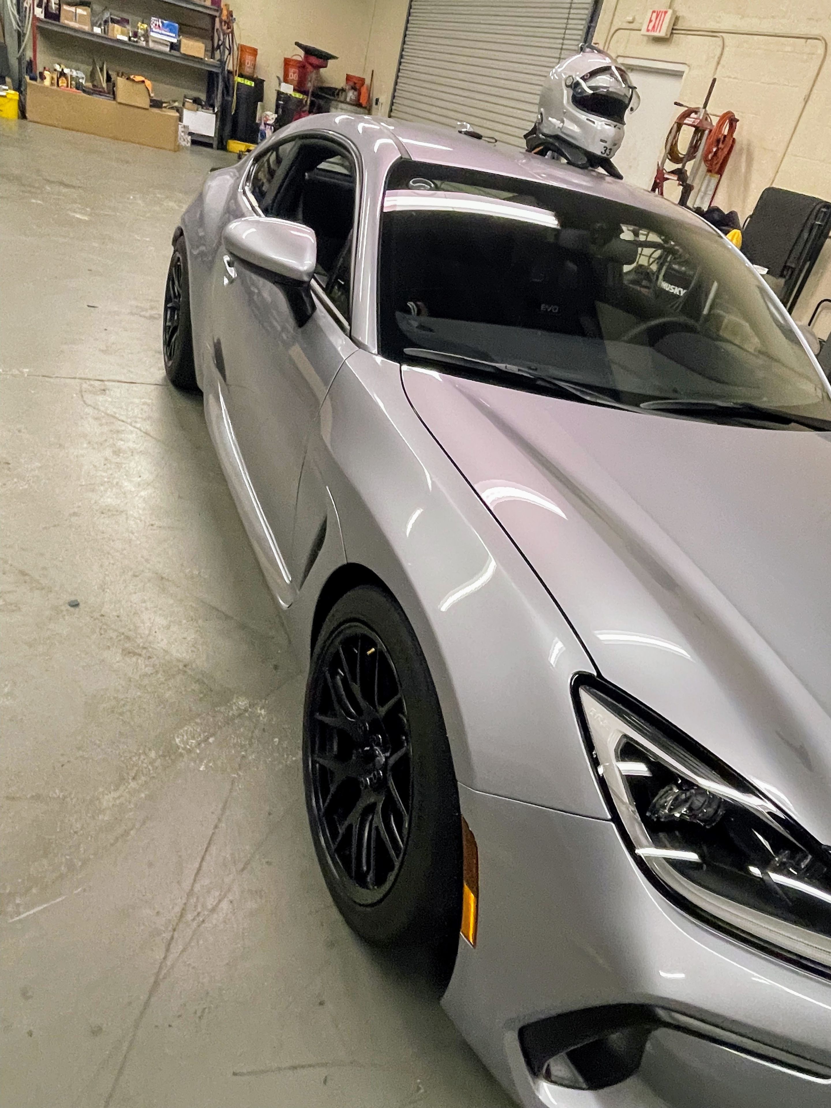 Silver Subaru ZD8 / Gen 2 BRZ with 17" EC-7R Apex wheels in Satin Black