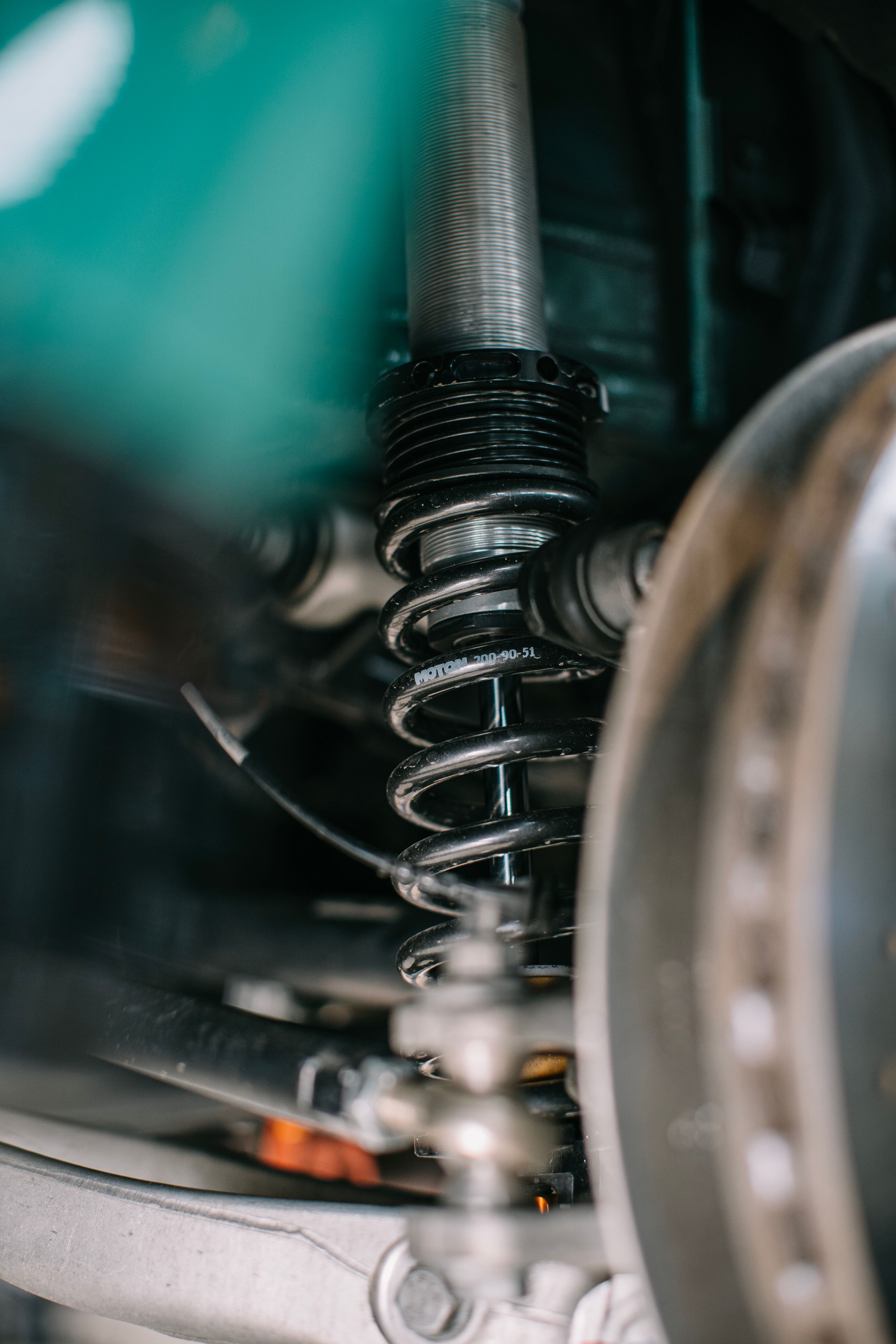 Green BMW G80 M3 with 19" VS-5RS Apex wheels in Brushed Clear