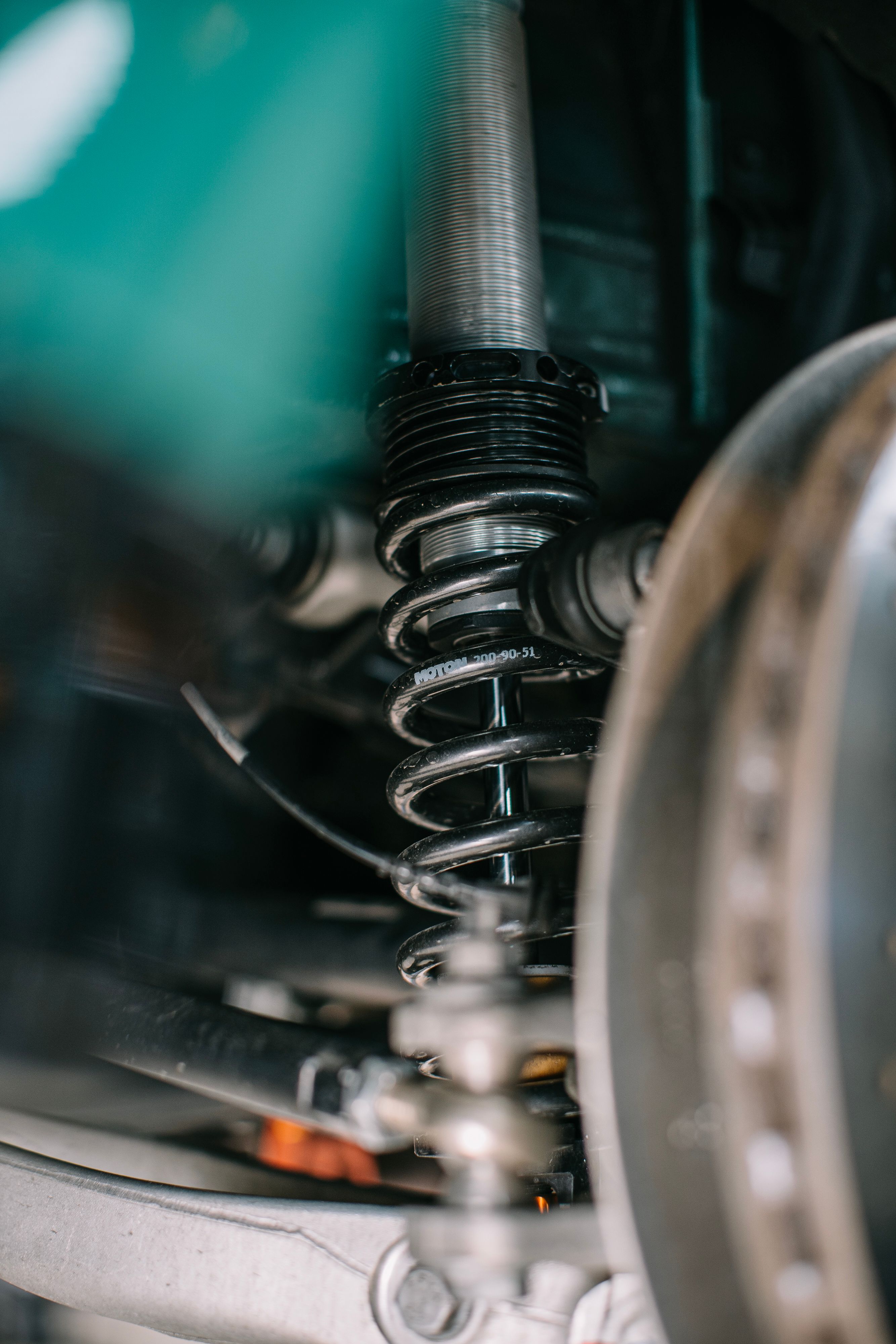 Green BMW G80 M3 with 19" VS-5RS Apex wheels in Brushed Clear