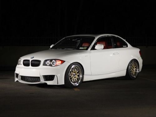 White BMW 1 Series - ML-10RT in Machined Lip Gloss Motorsport Gold