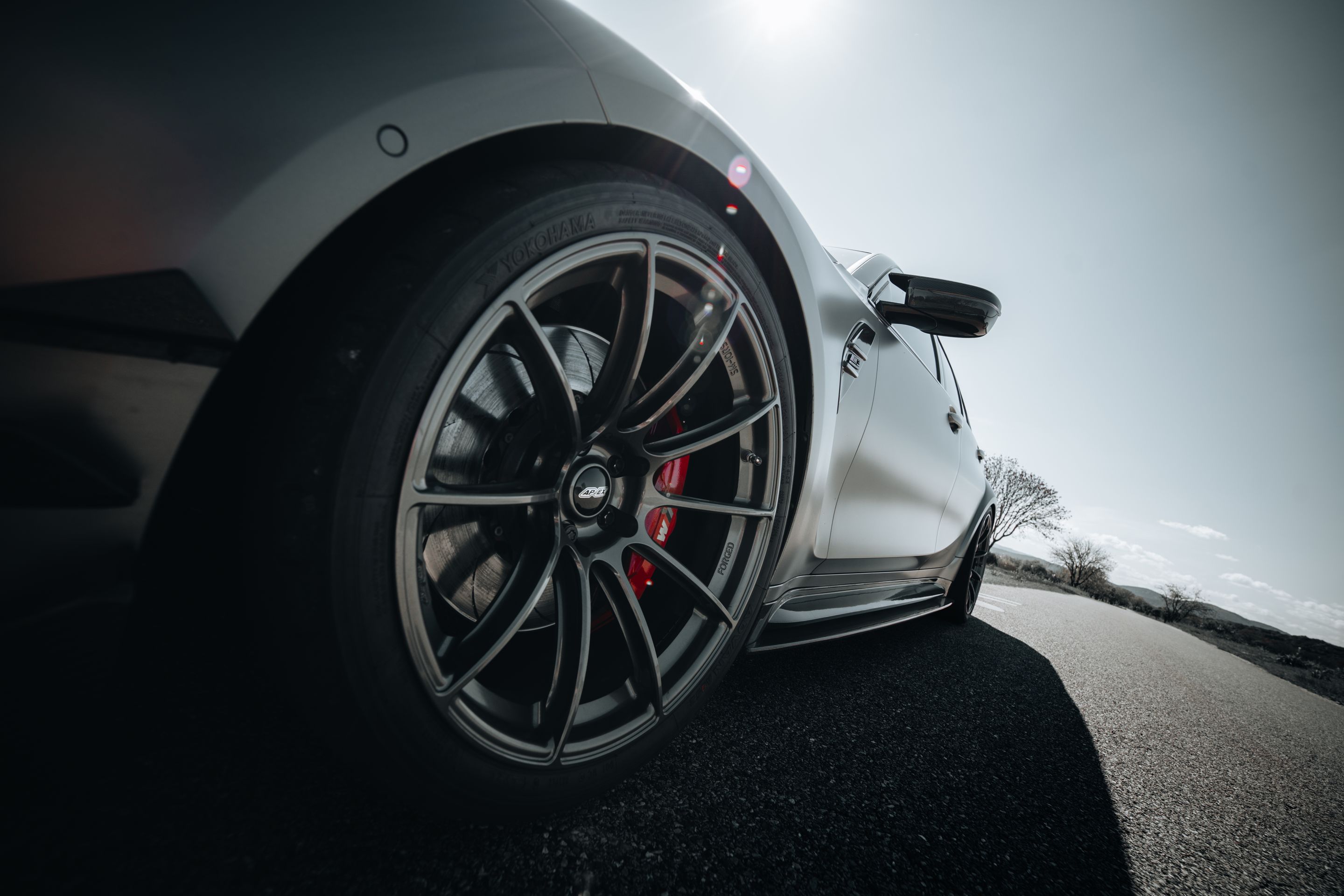 Grey BMW G80 M3 with 20" SM-10RS Apex wheels in Anthracite