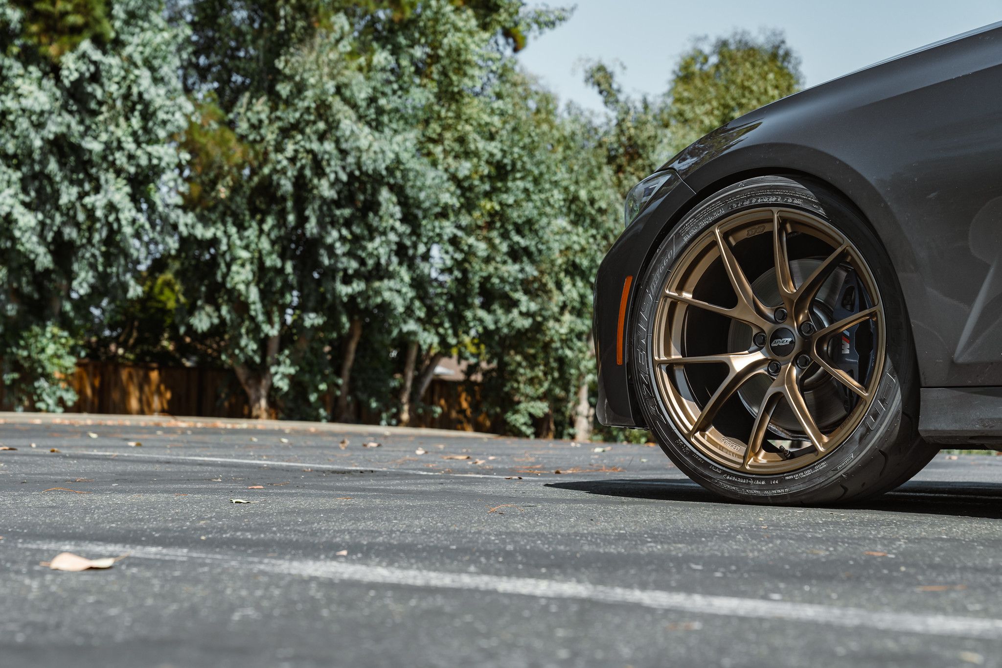 Grey BMW G20 Sedan 3 Series with 19" VS-5RS Apex wheels in Satin Bronze