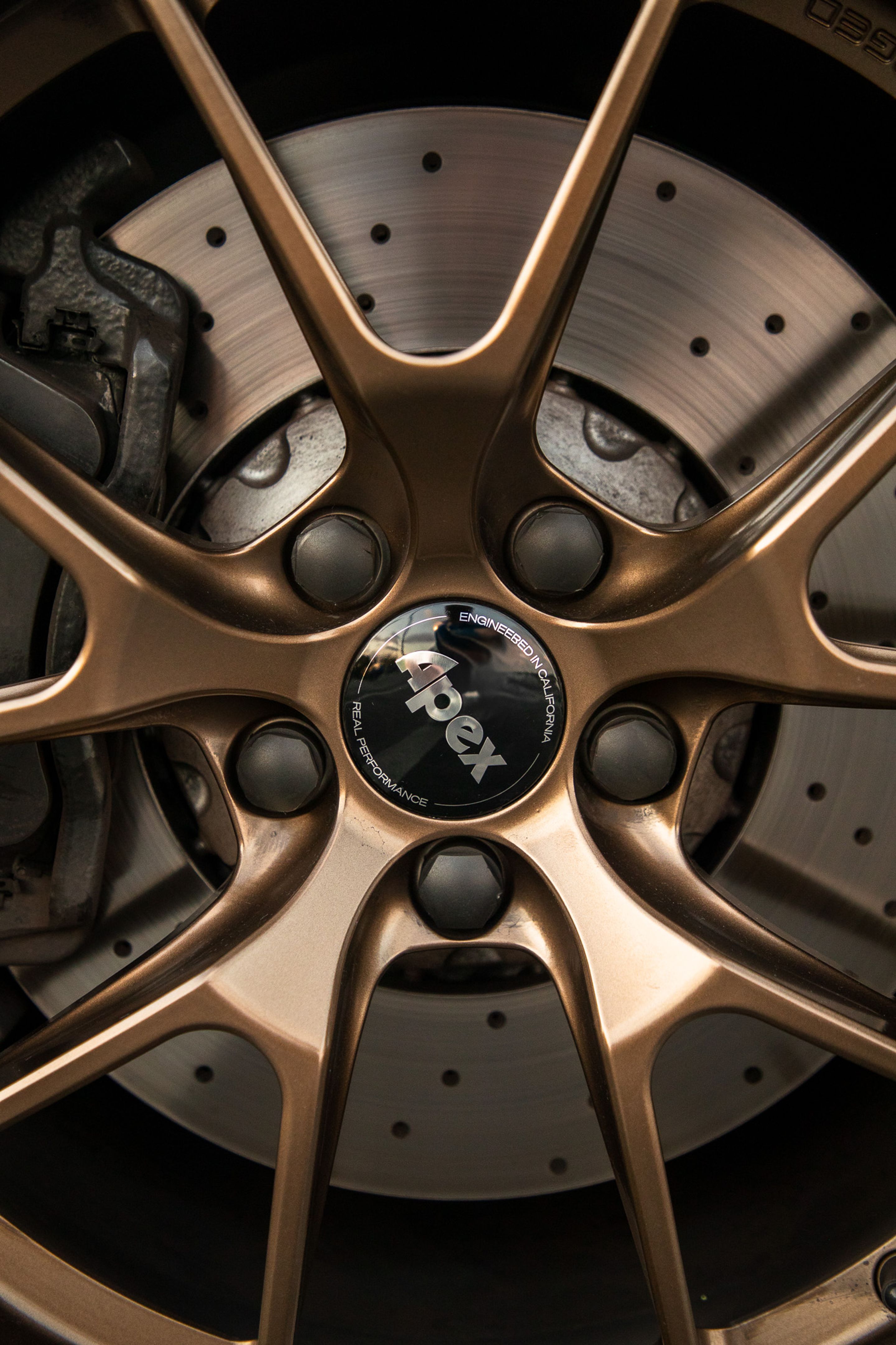 Grey Audi 8Y S3 with 18" VS-5RS Apex wheels in Satin Bronze