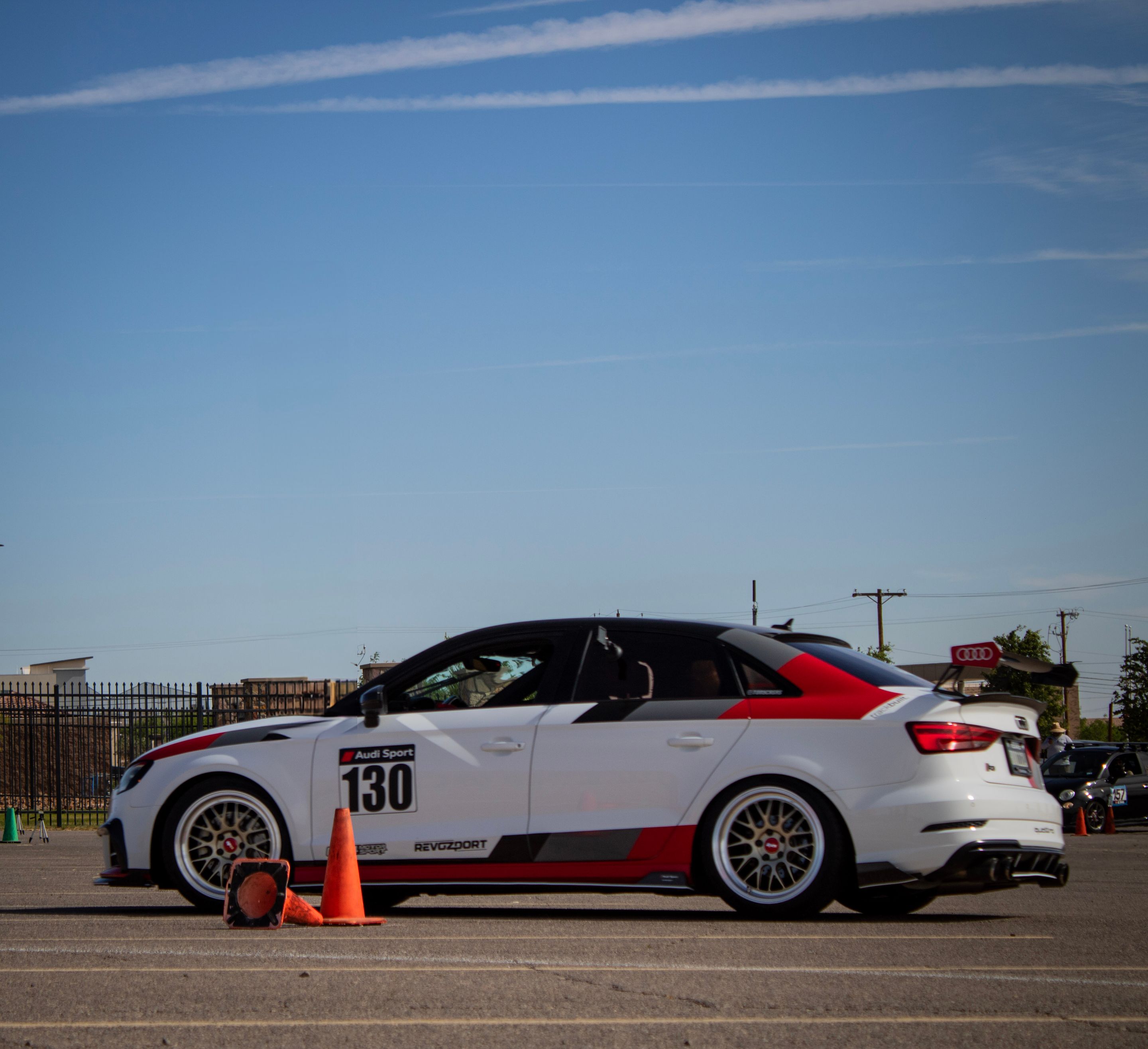 Race Livery Audi 8V A3 with 18" ML-10RT Apex wheels in Machined Lip Gloss Motorsport Gold