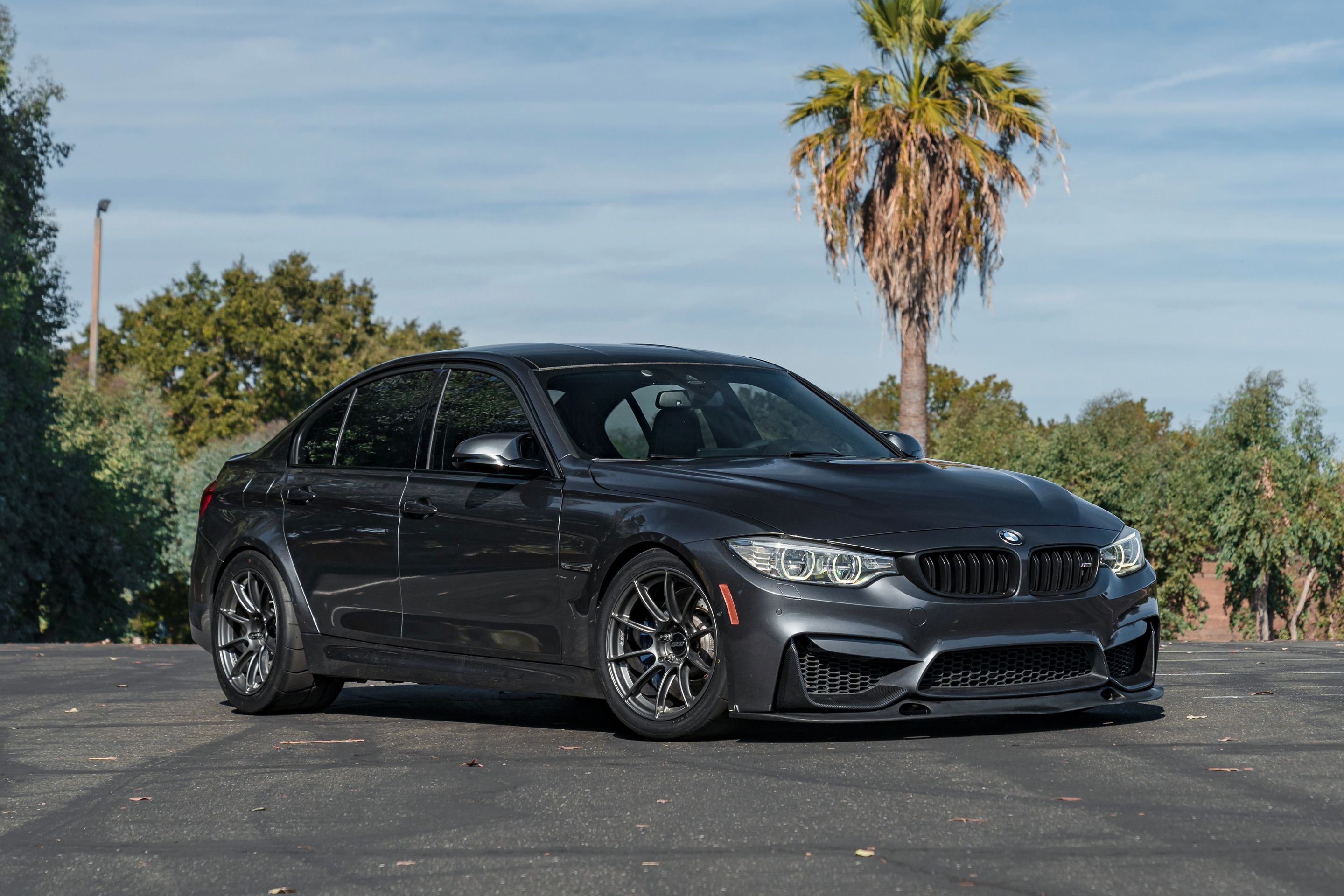 Grey BMW F80 M3 with 18" SM-10RS Apex wheels in Anthracite