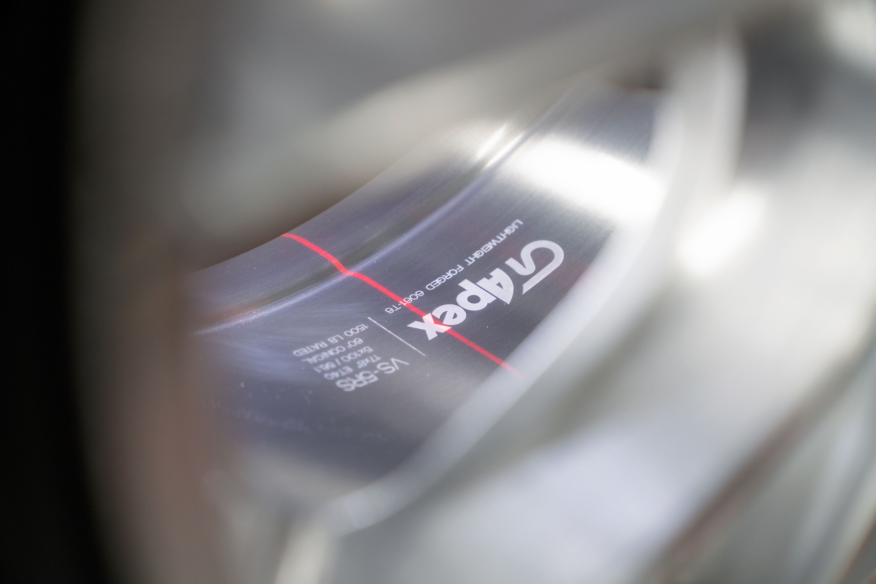 Silver Toyota GR86 with 17" VS-5RS Apex wheels in Brushed Clear