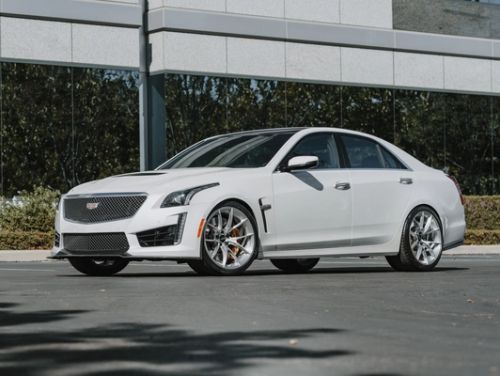 White Cadillac CTS-V - VS-5RS in Brushed Clear
