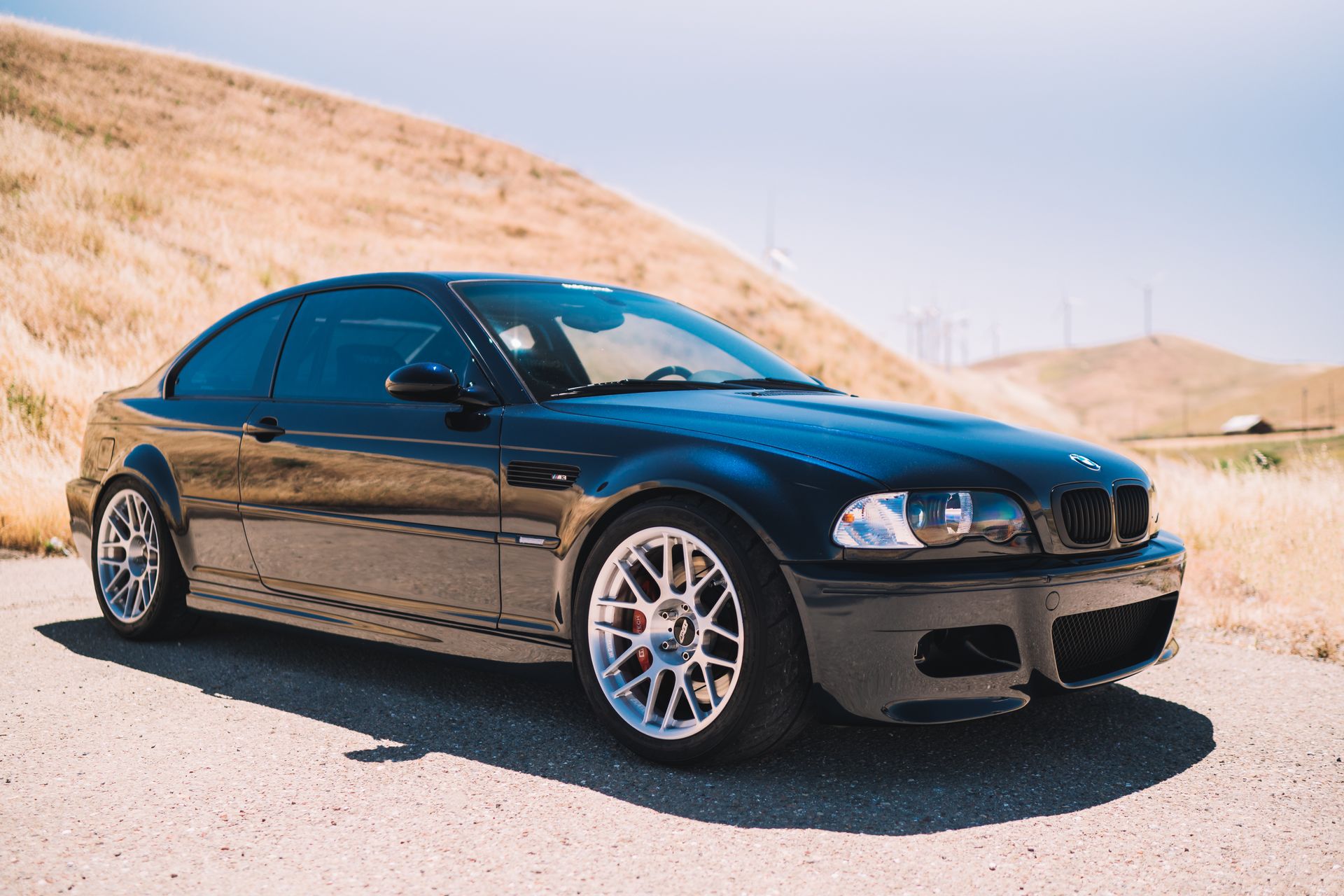 BMW E46 M3 with 18" ARC-8R in Brushed Clear