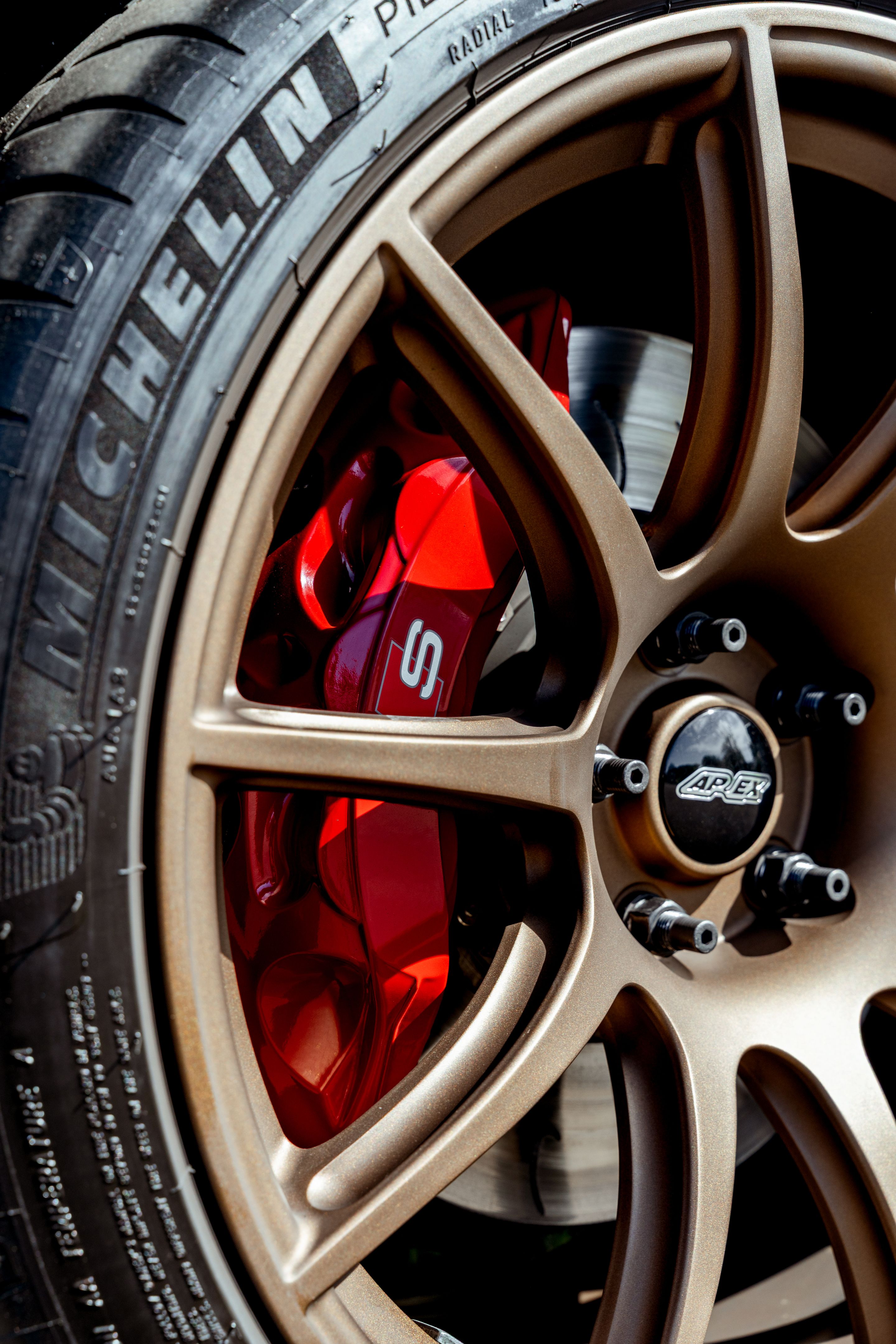 Grey Audi B9 S4 with 19" SM-10 Apex wheels in Satin Bronze